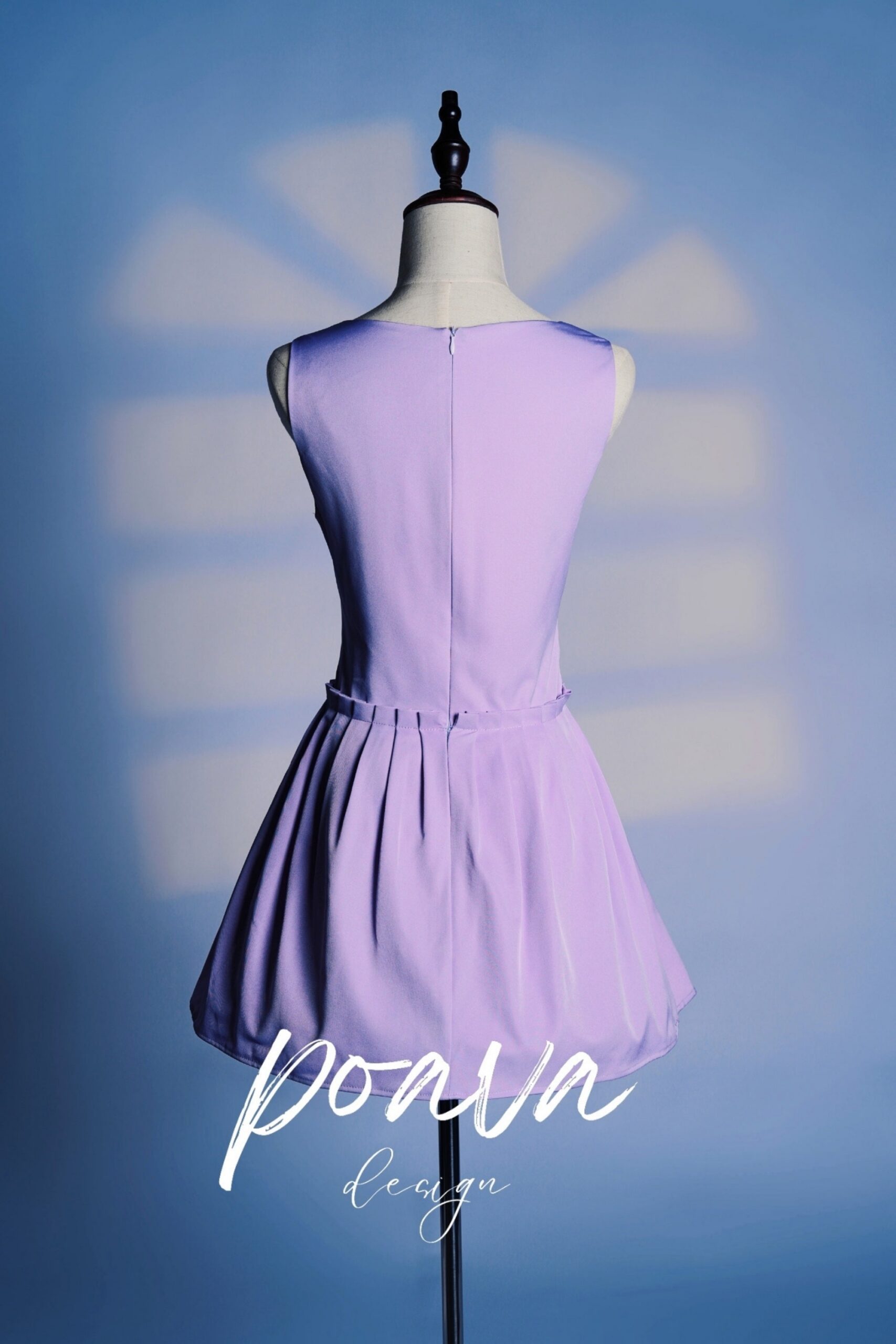 PLEATED COTTON MINI DRESS FOR WEDDING GUEST