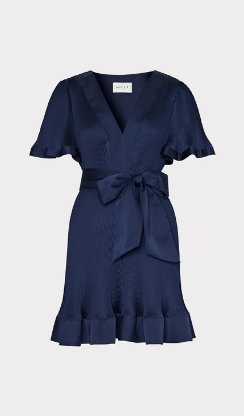 SATIN PLEATED MINI DRESS FOR PARTIES