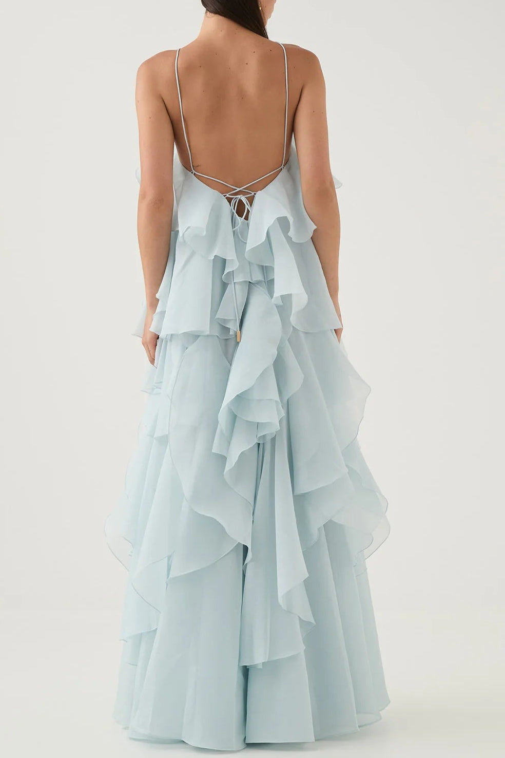 OFF-SHOULDER RUFFLE MAXI DRESS FOR WEDDING