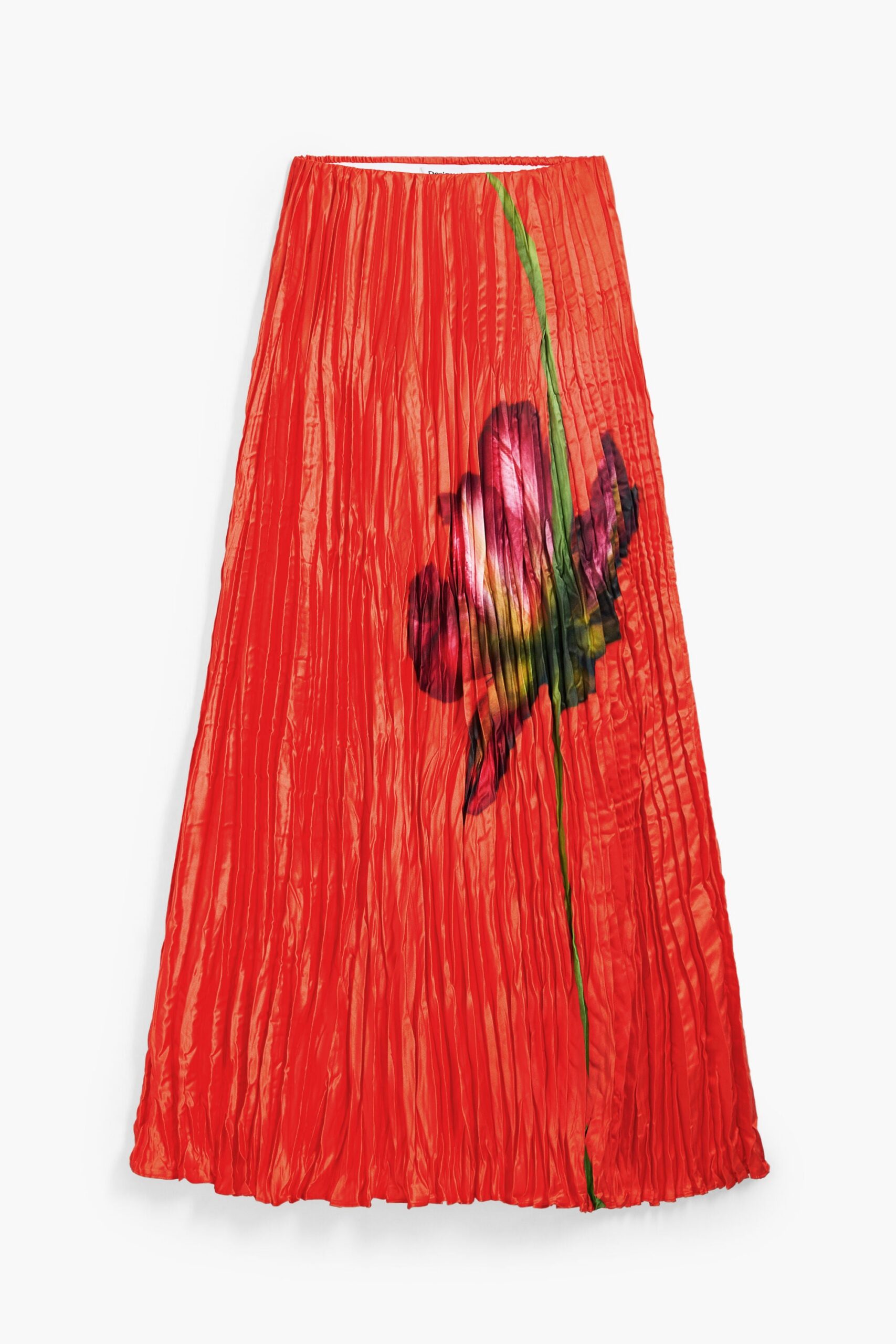 FLORAL TEXTURE MIDI SKIRT FOR PARTY