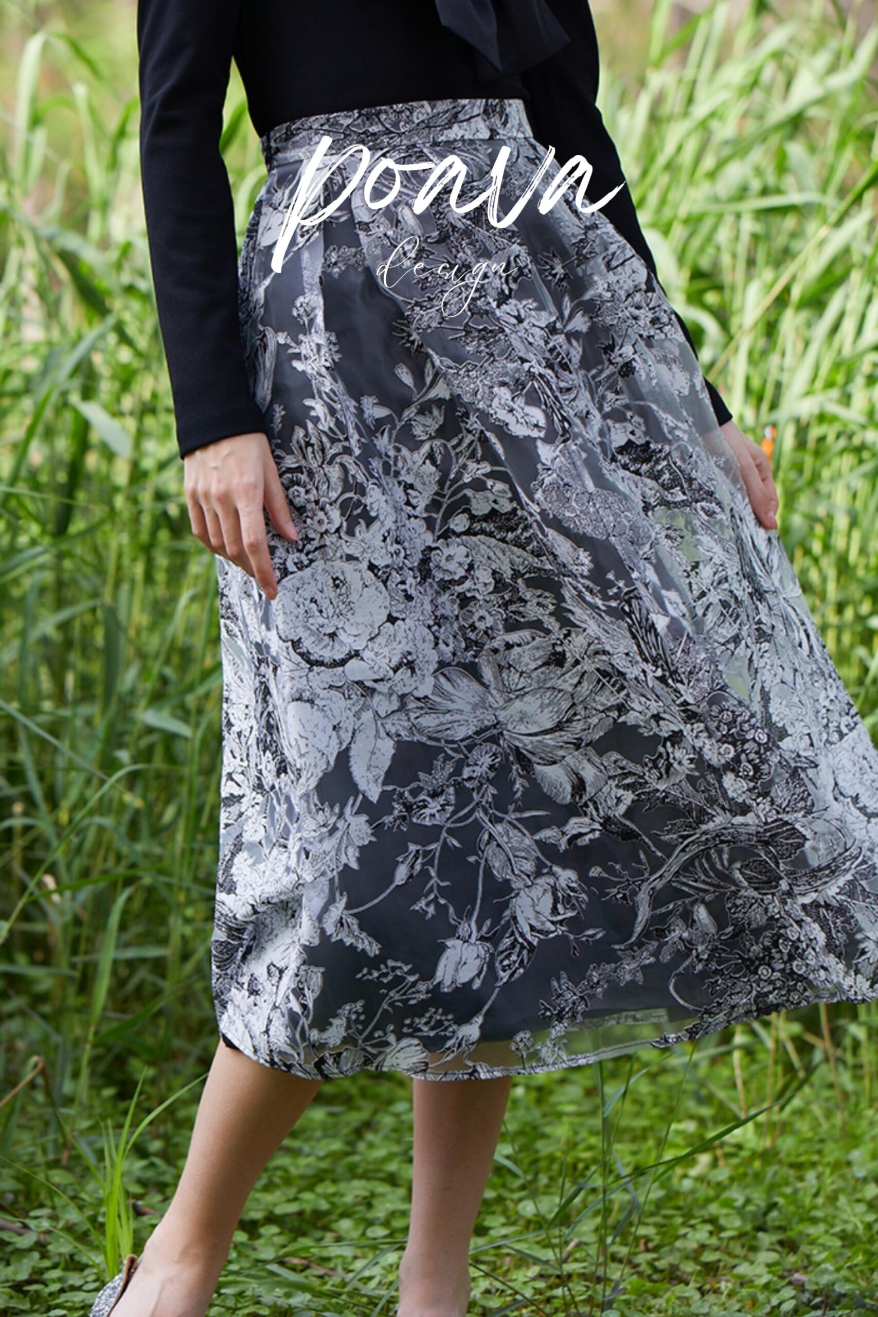 Floral mesh skirts