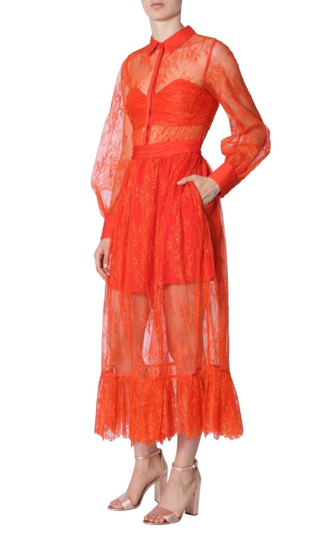 LONG SLEEVE LACE DRESS FOR WEDDING GUEST