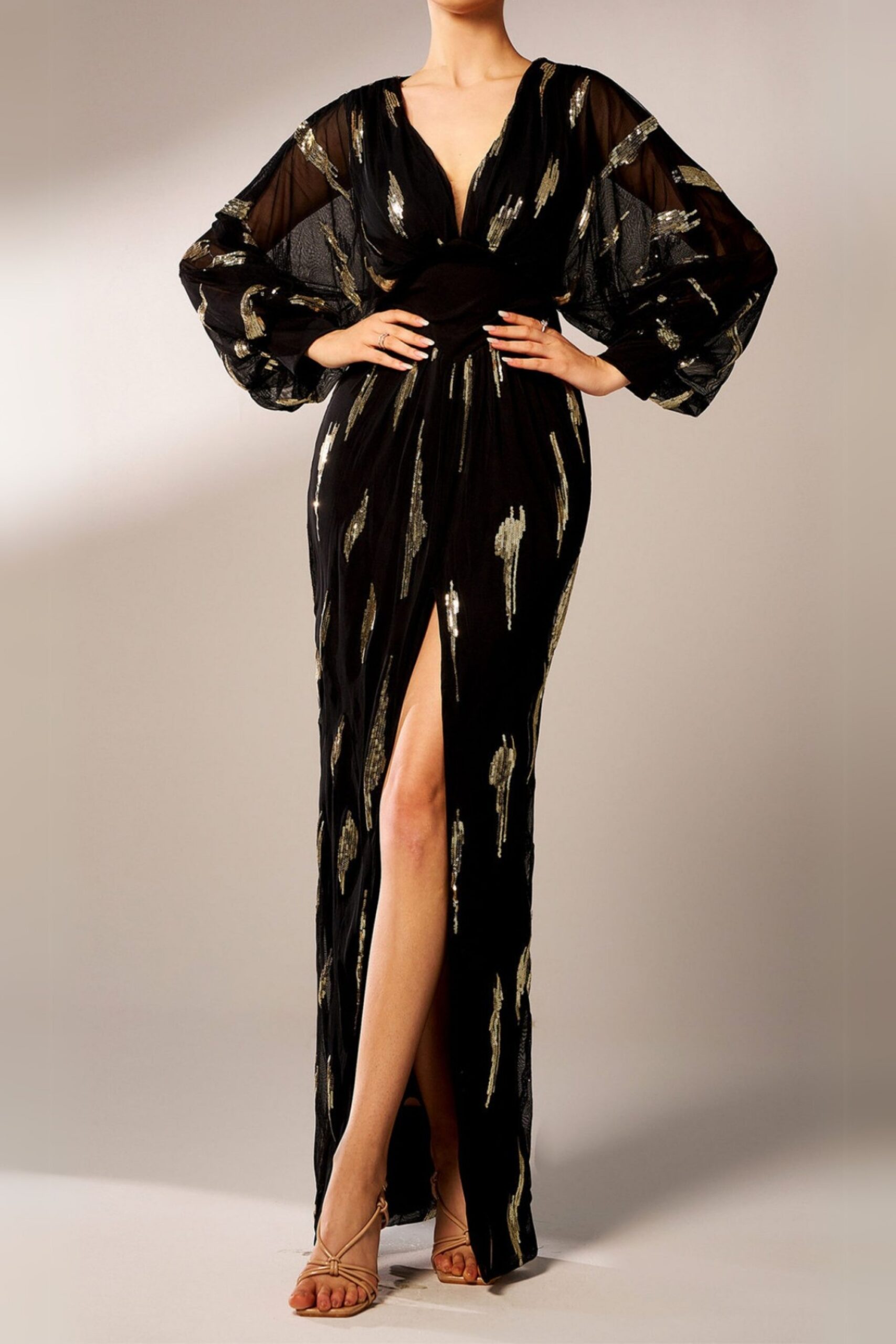 262_b277e90a-b96e-42aa-9a67-dc40f8b755c6 LANTERN SLEEVE SEQUIN PROM GOWN