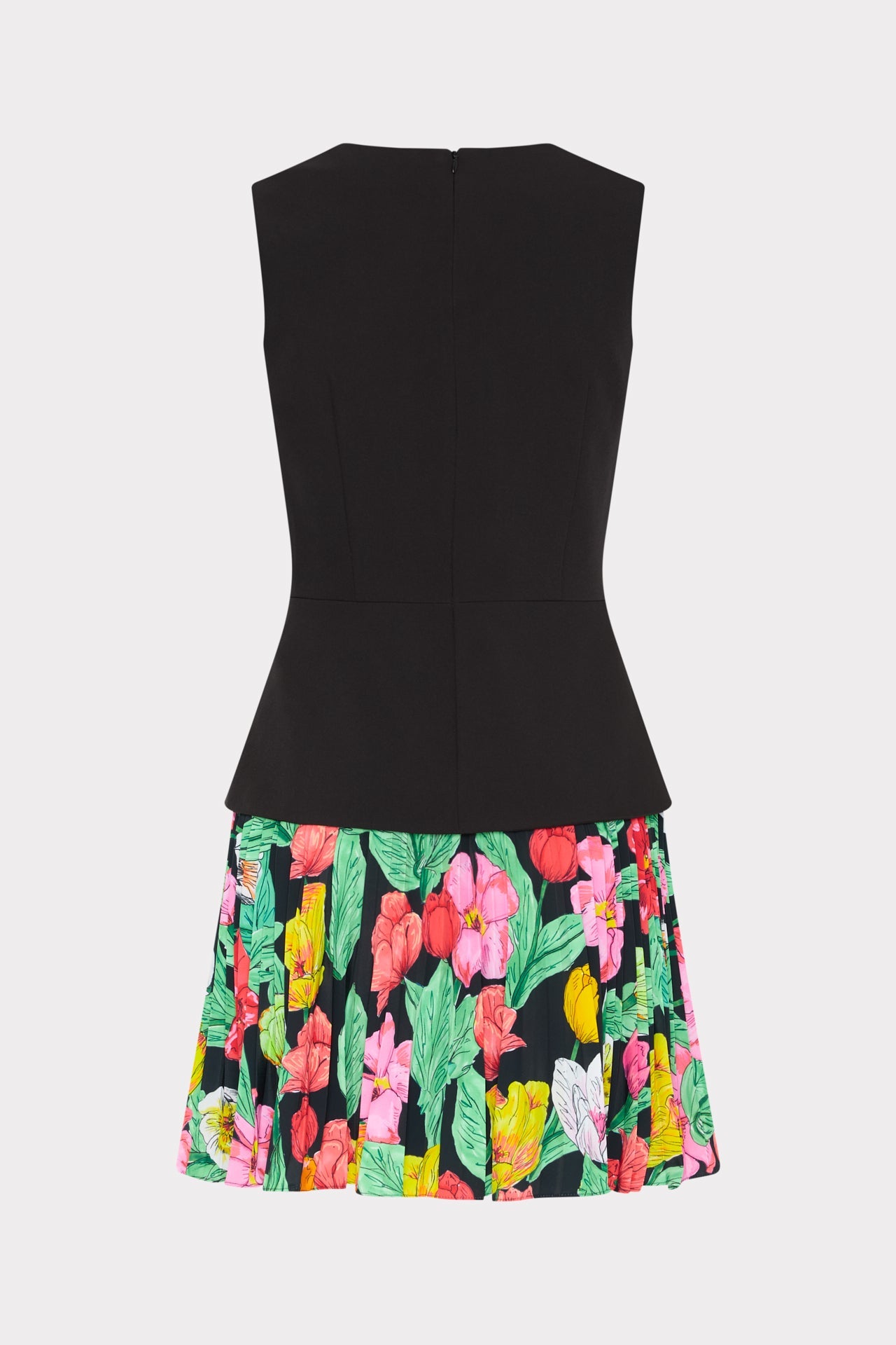 HADDY TULIP ROSETTE PLEATED MINI DRESS