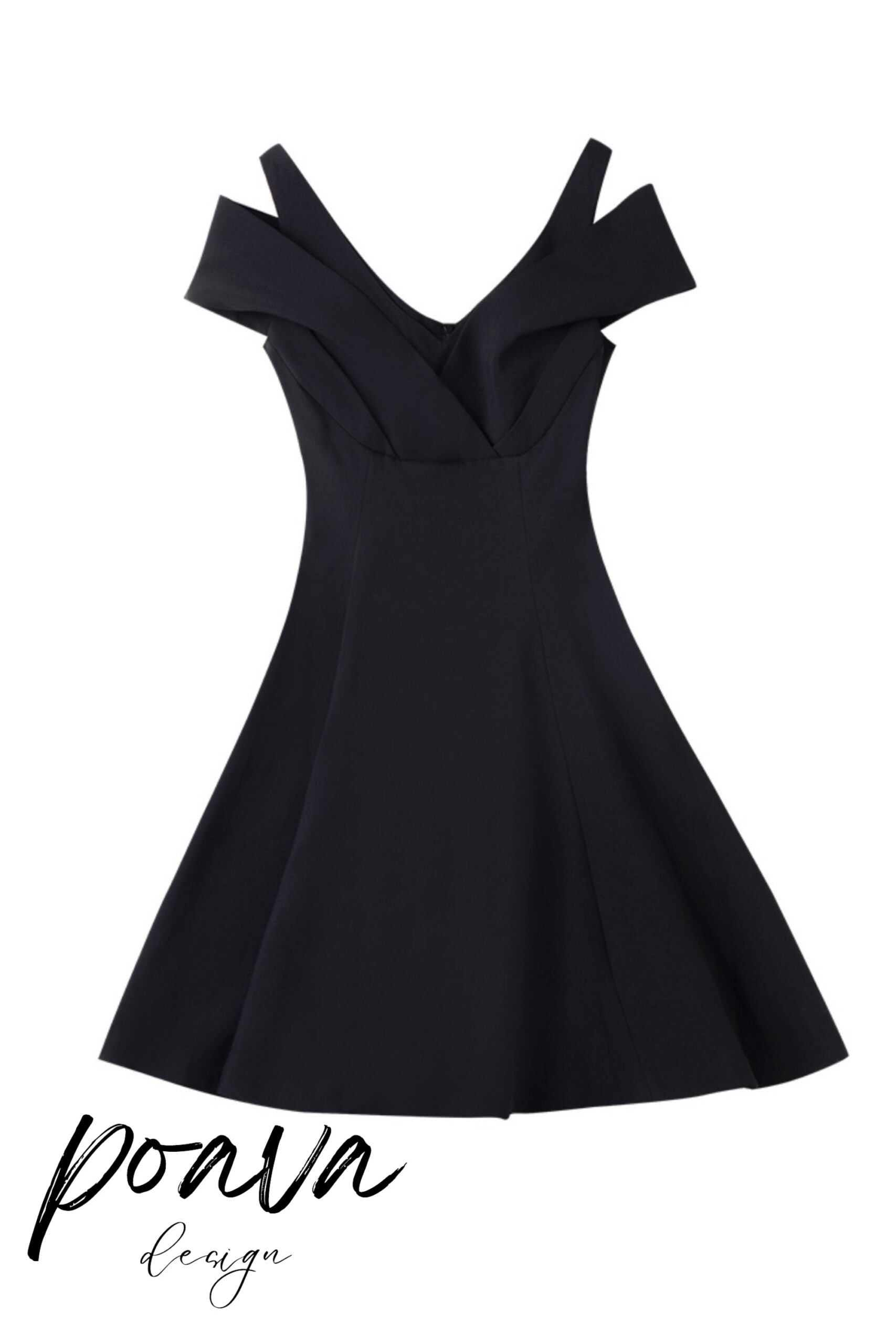 V NECK BLACK MINI DRESS FOR NIGHT OUT