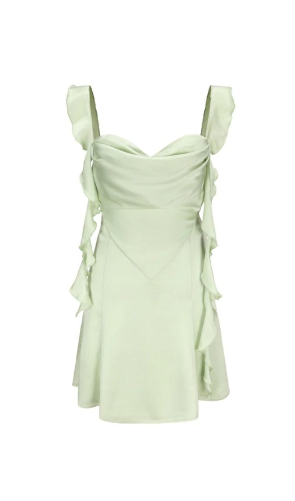 GREEN STRAPLESS BACKLESS MINI DRESS