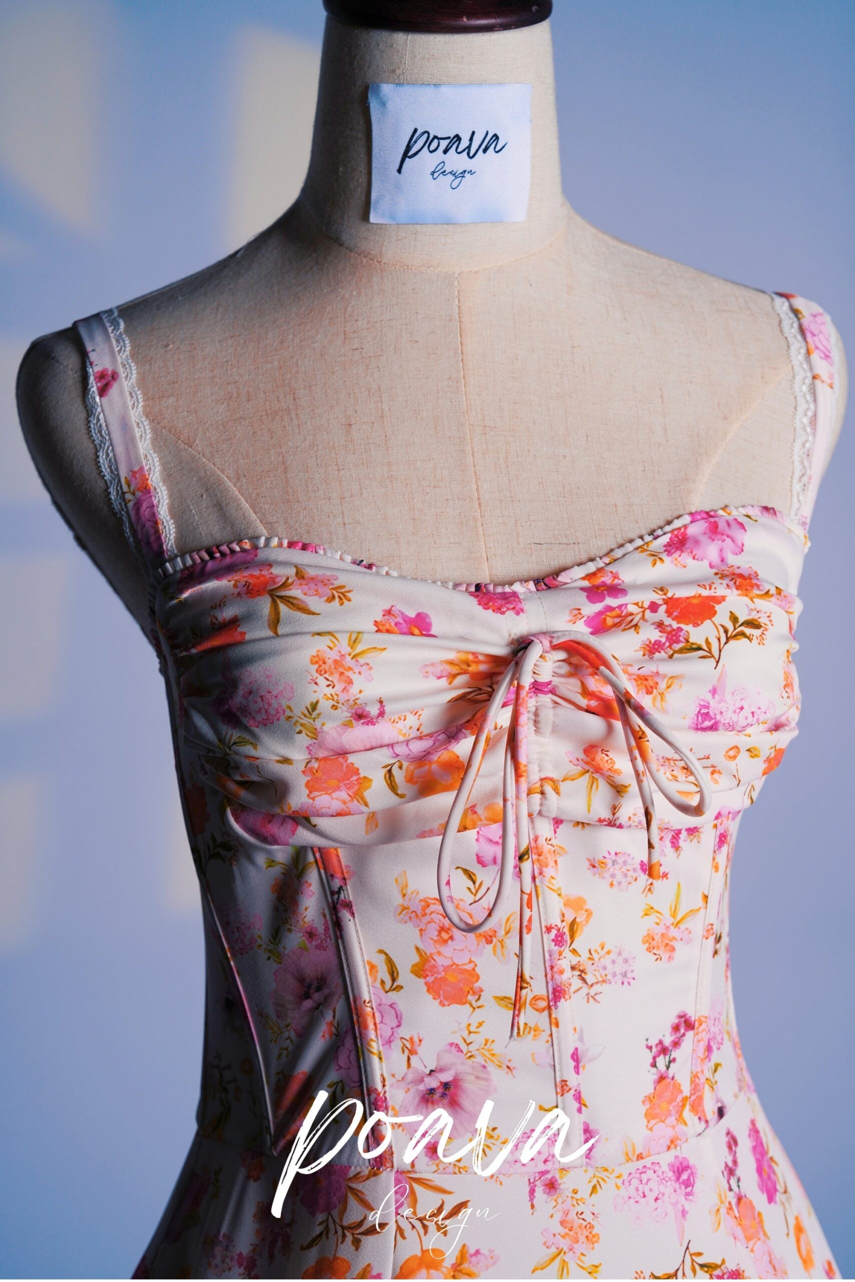 VINTAGE FLORAL COTTON SUNDRESS FOR WEDDING