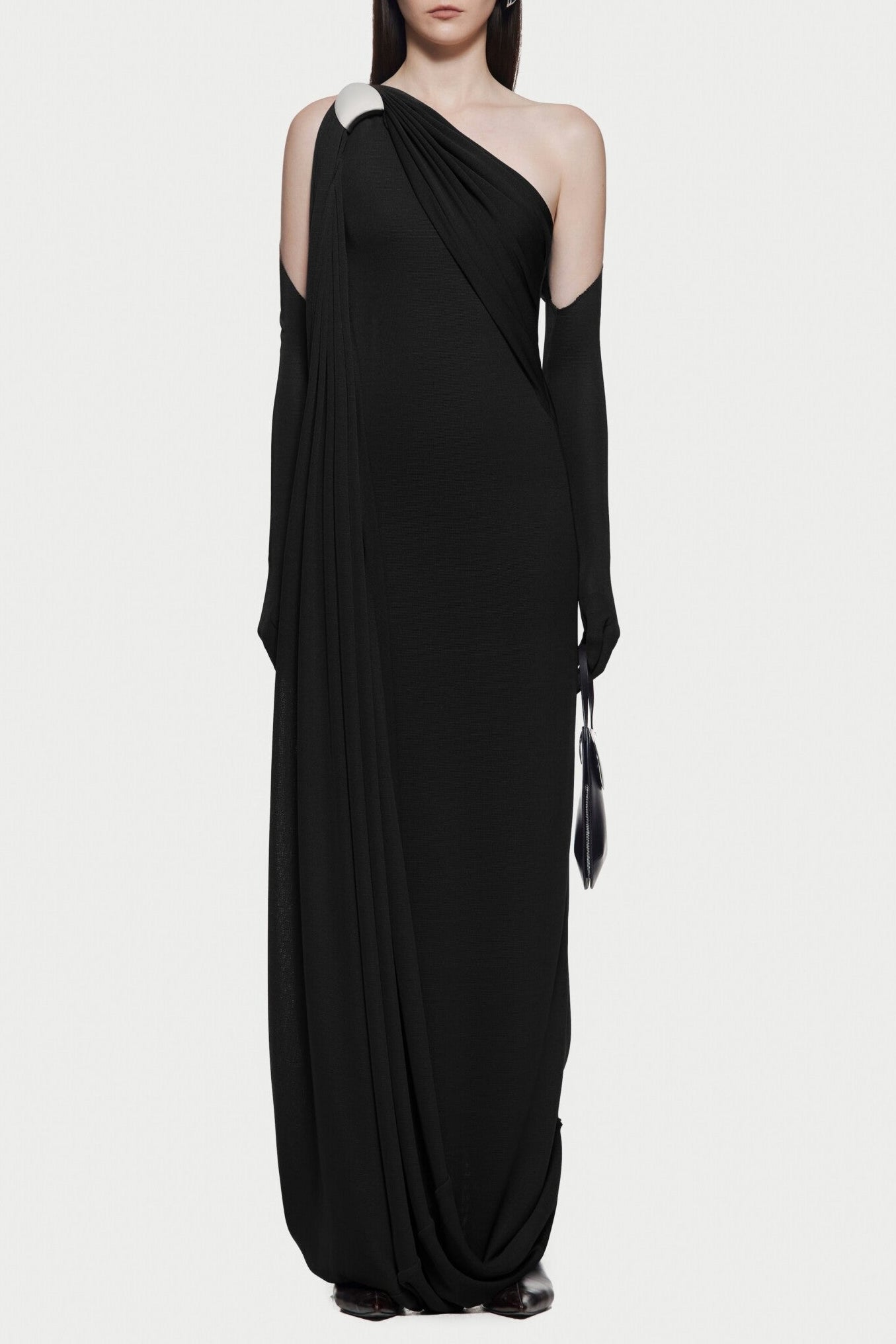 XAVIERA ONE-SHOULDER BACKLESS MAXI DRESS