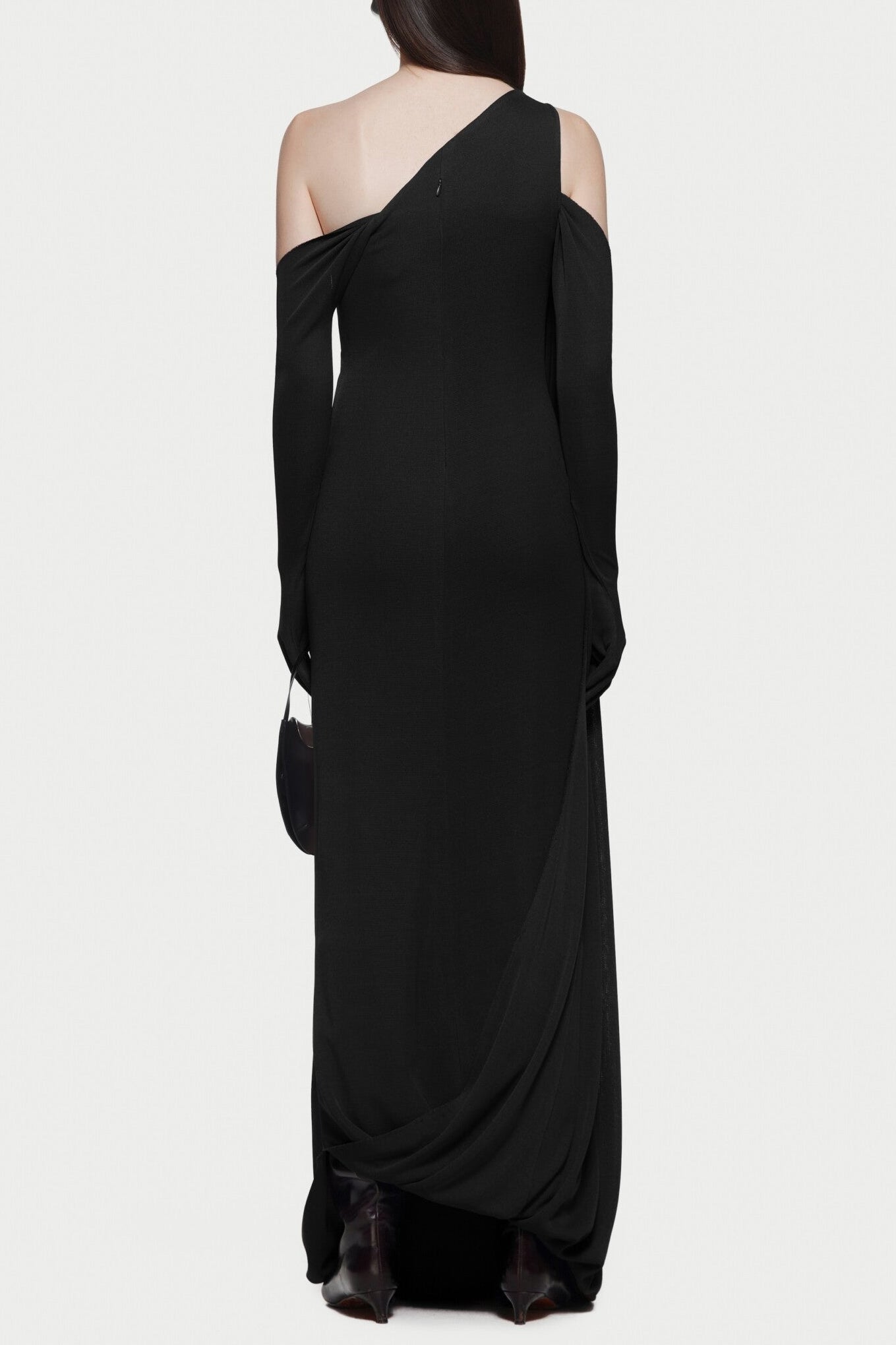 XAVIERA ONE-SHOULDER BACKLESS MAXI DRESS