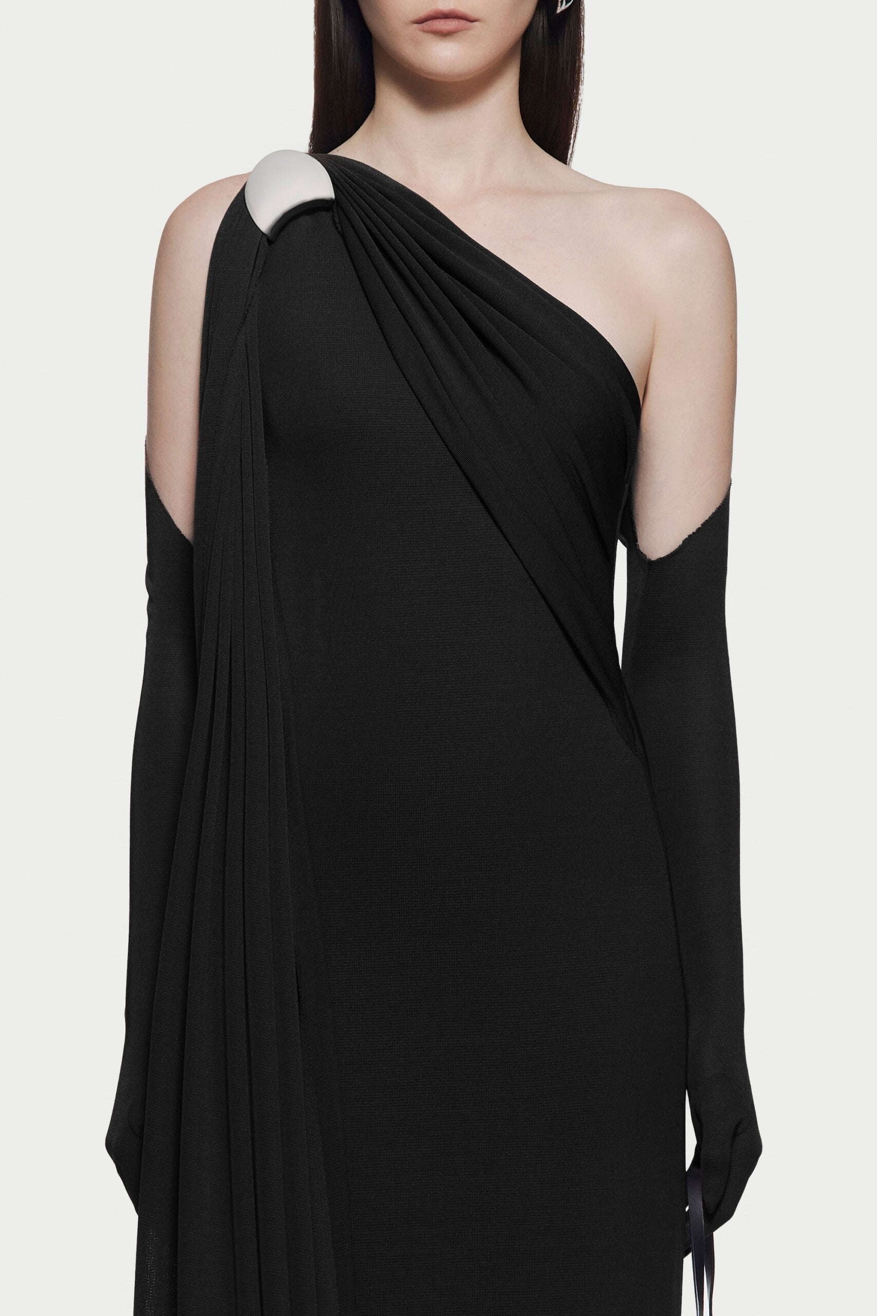 XAVIERA ONE-SHOULDER BACKLESS MAXI DRESS