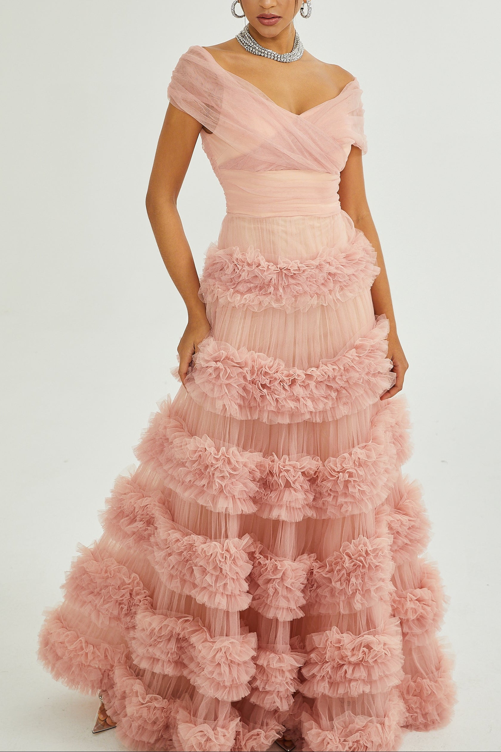 27 SOLÈNE TIERED MAXI DRESS FOR WEDDING GUEST