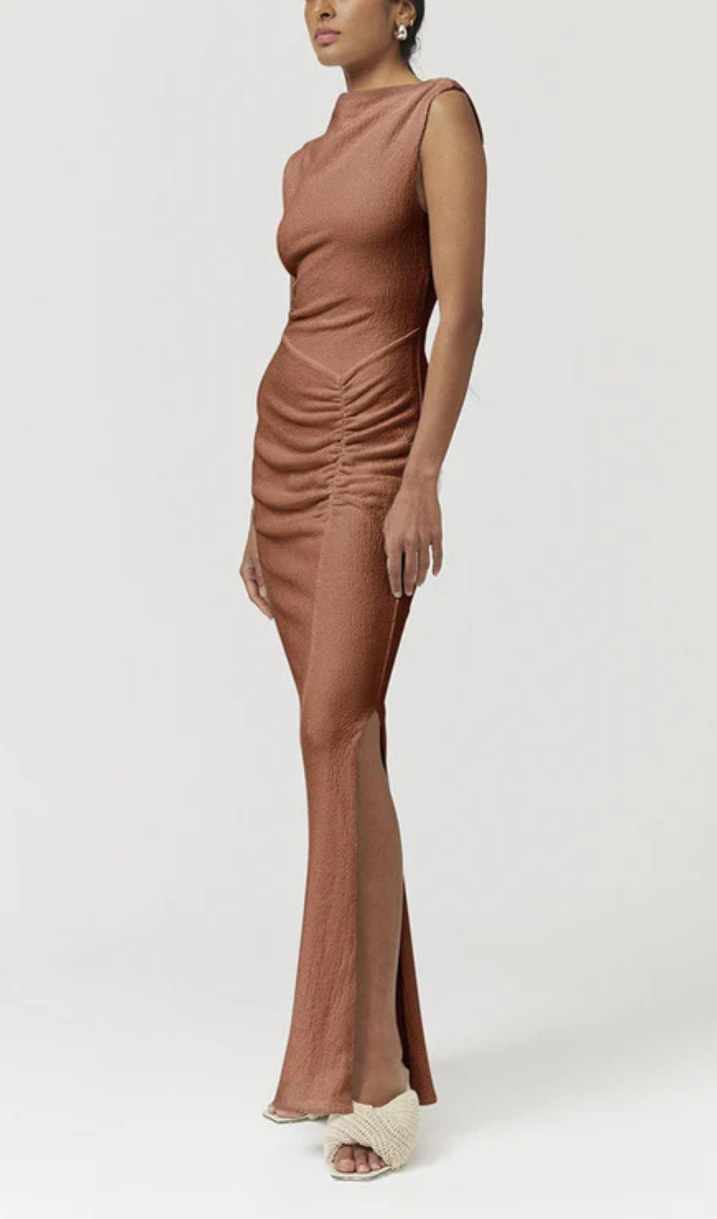 VEGA RUCHED MIDI DRESS, BODYCON PARTY