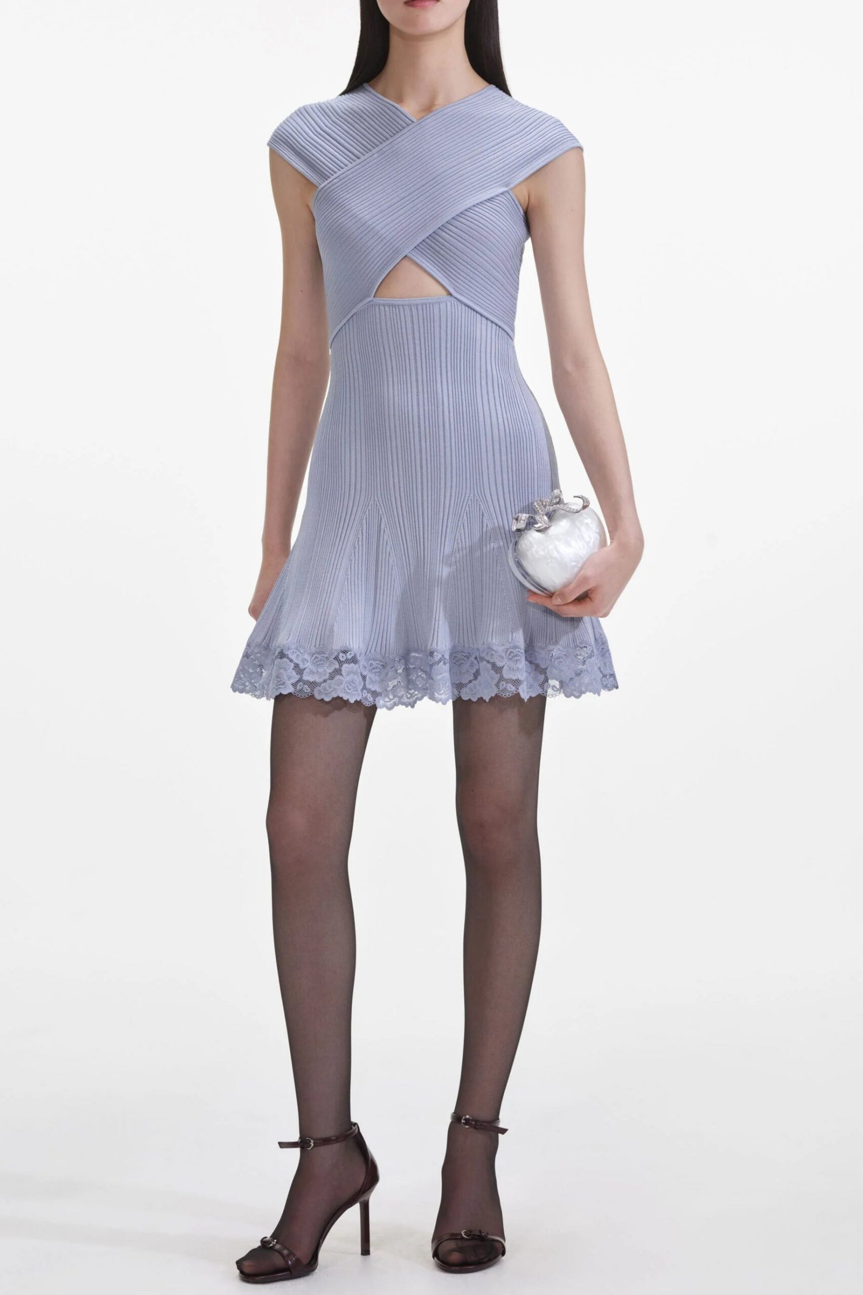272f6ffb-d909-46a0-acca-40fd0f1c6adf BLUE LACE CUTOUT MINI DRESS FOR PARTY
