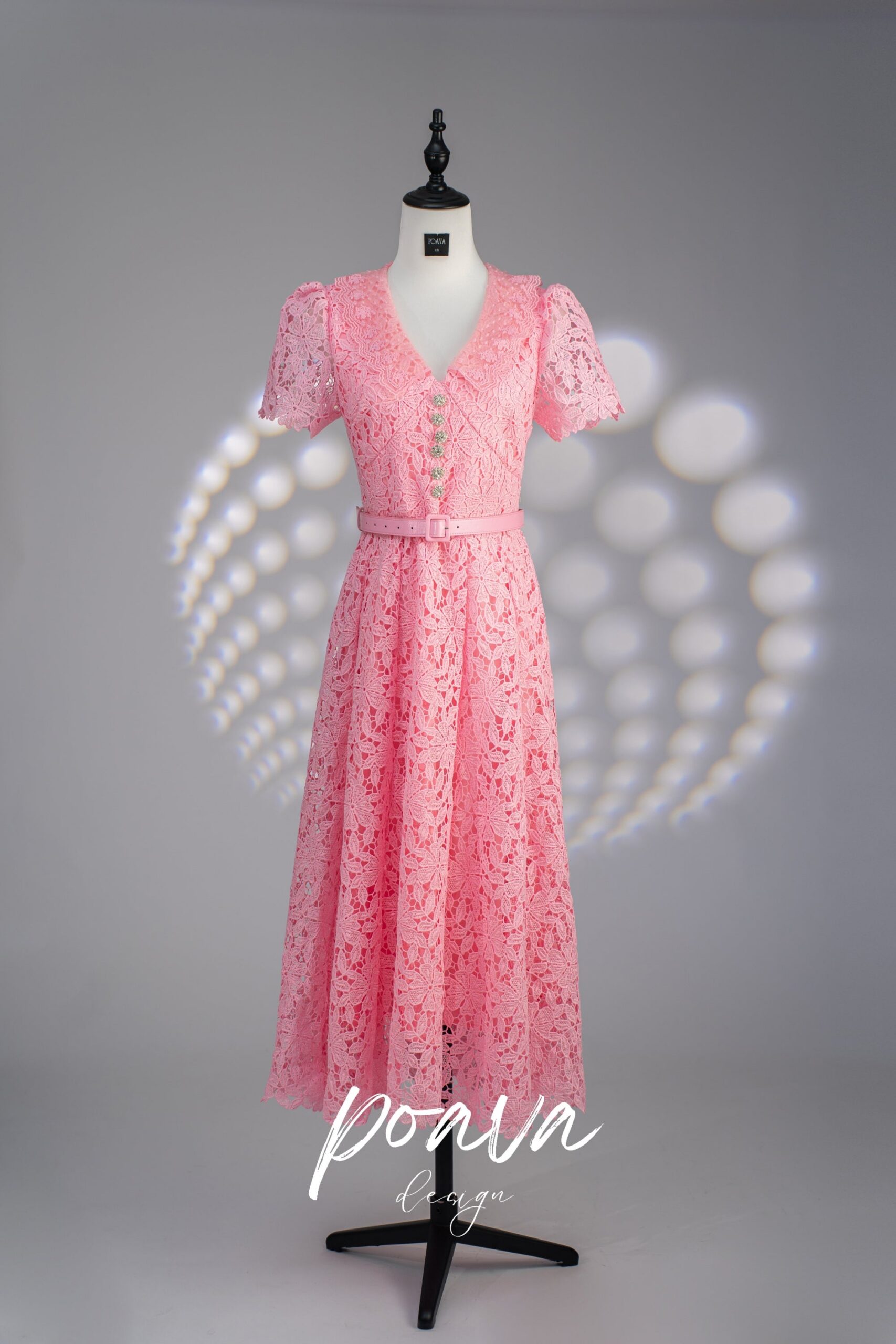 27_6486b4b7-6562-456a-aced-22fca10ed930 LACE FLORAL MIDI DRESS PINK WEDDING GUEST