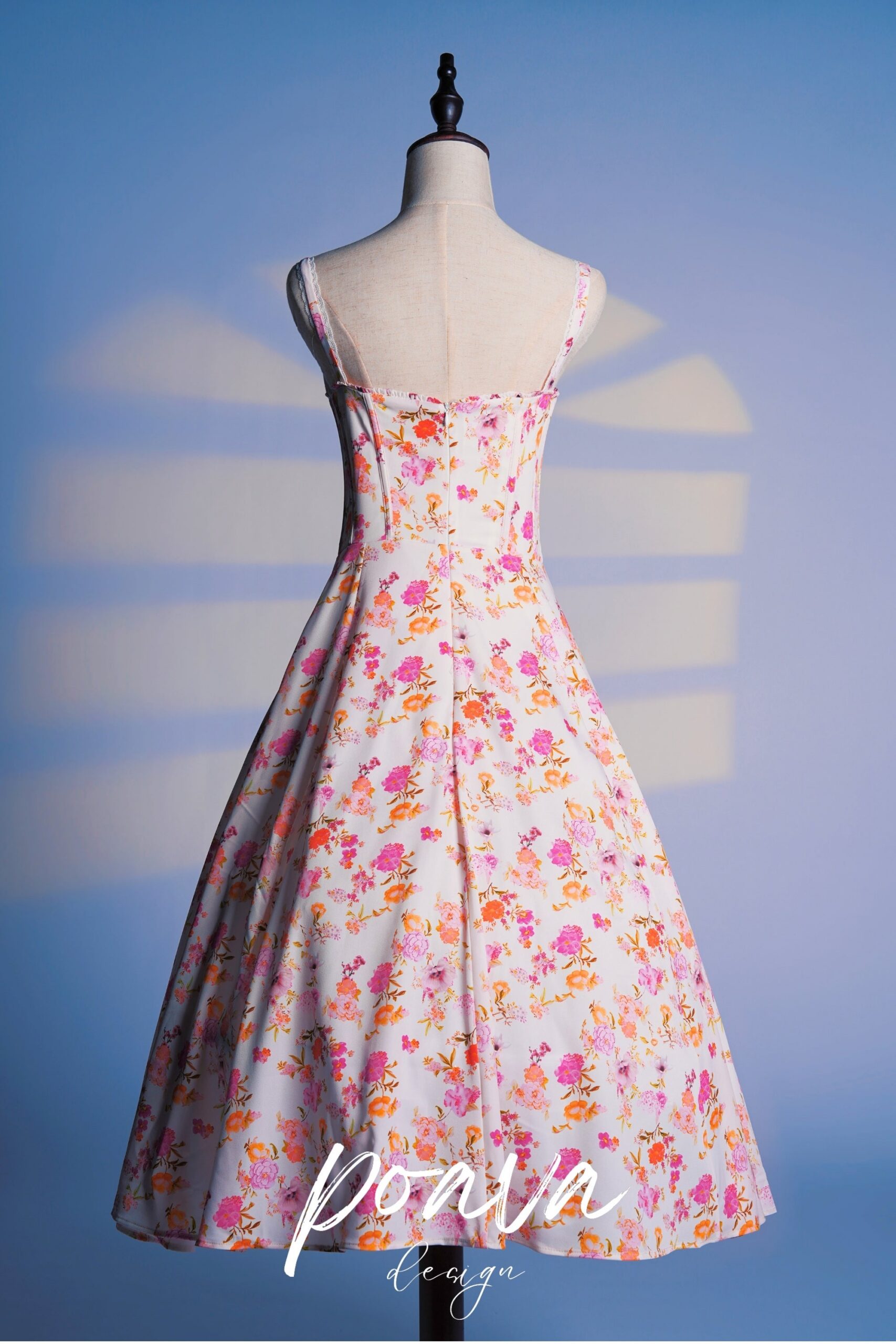 VINTAGE FLORAL COTTON SUNDRESS FOR WEDDING