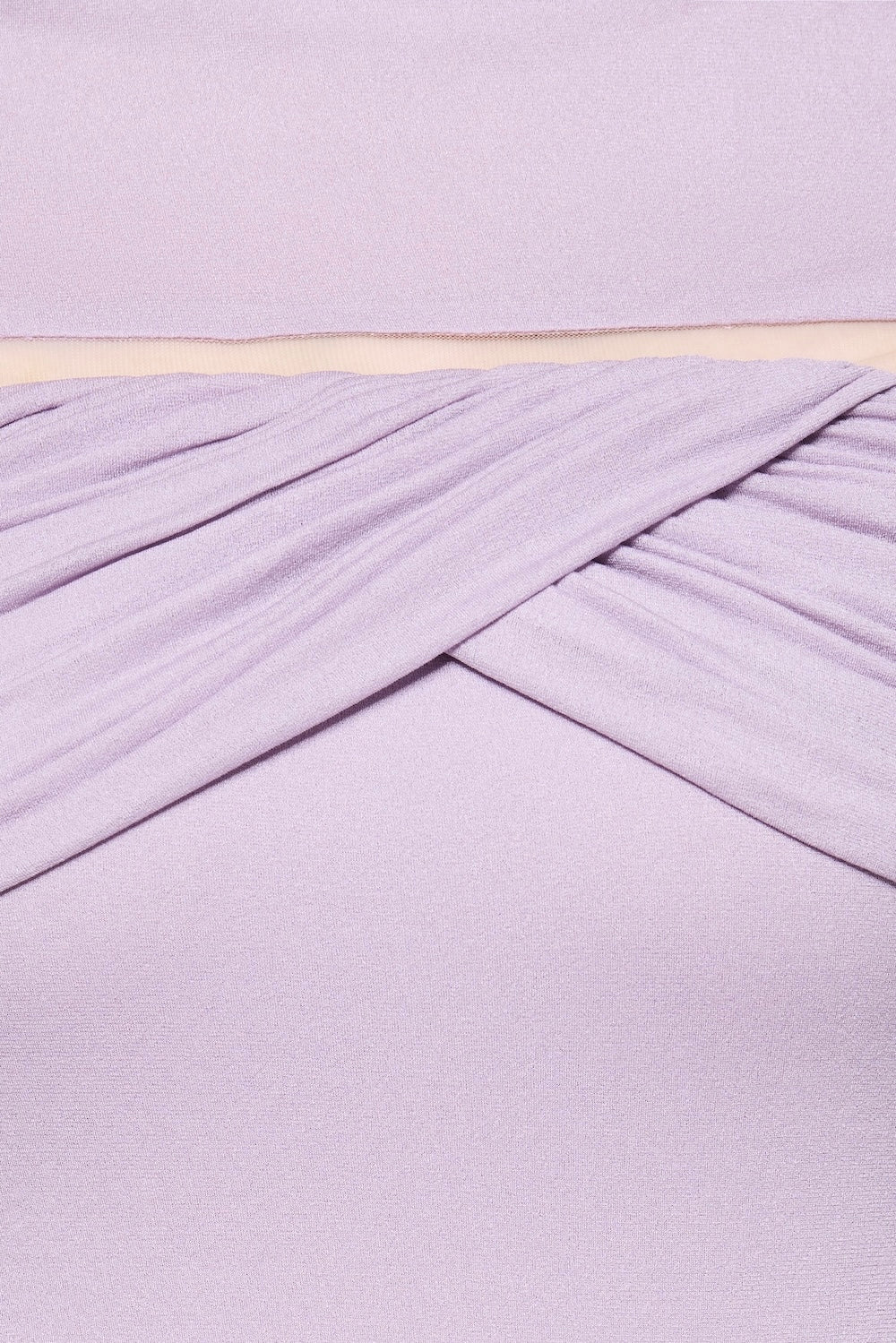 MEGAN RUCHED KNIT PATCHWORK PURPLE MAXI DRESS