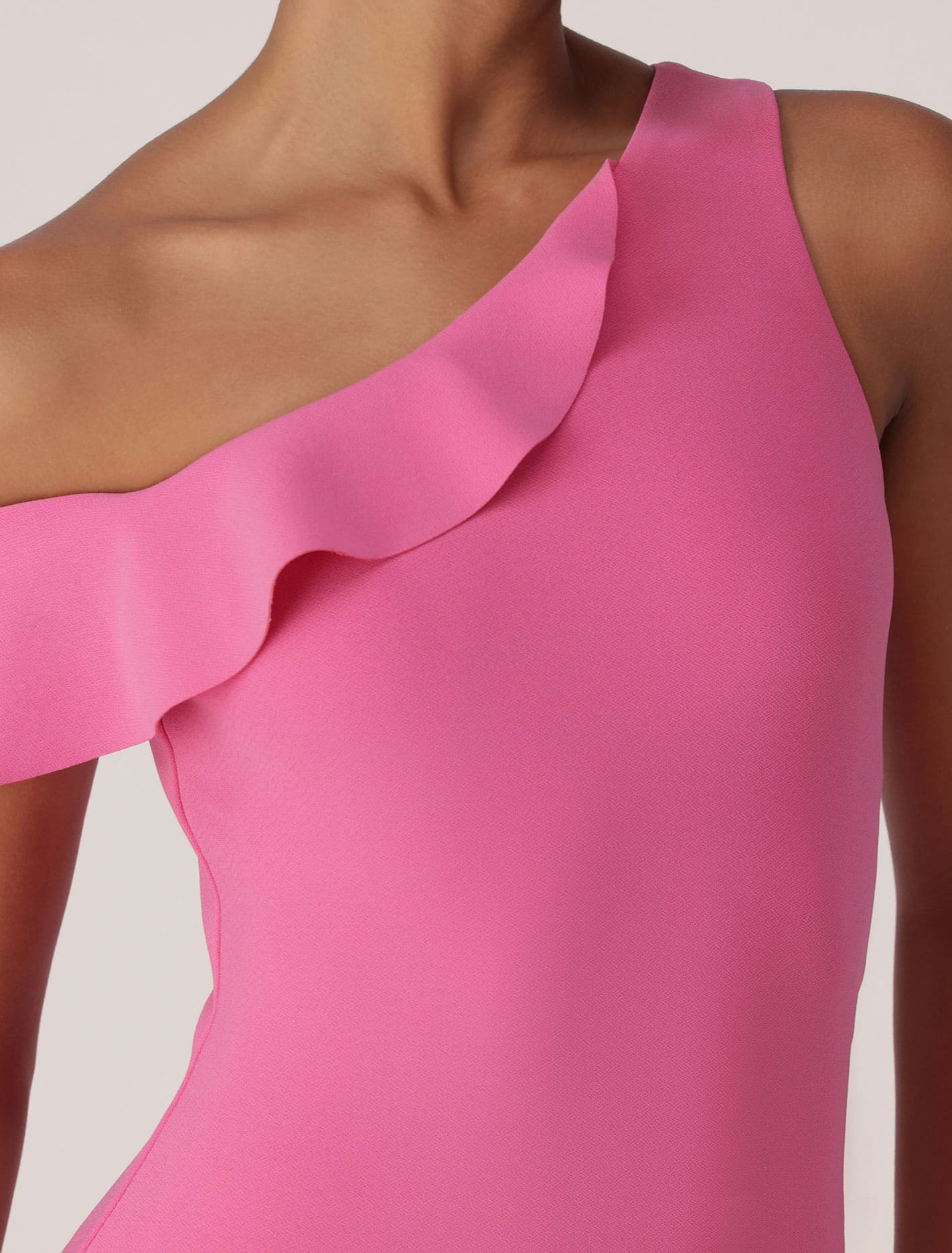 TYRA ONE SHOULDER RUFFLE BODYCON COCKTAIL DRESS