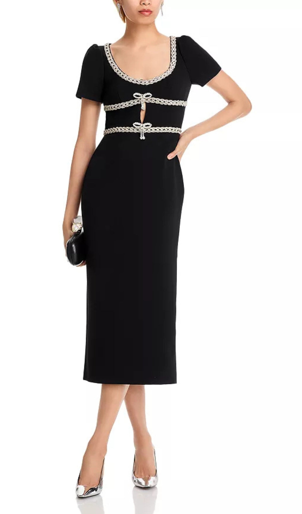 288_f72f1b38-7568-4e89-9854-1b9bbe8241d7 CREPE DIAMANTE MIDI DRESS FOR EVENING