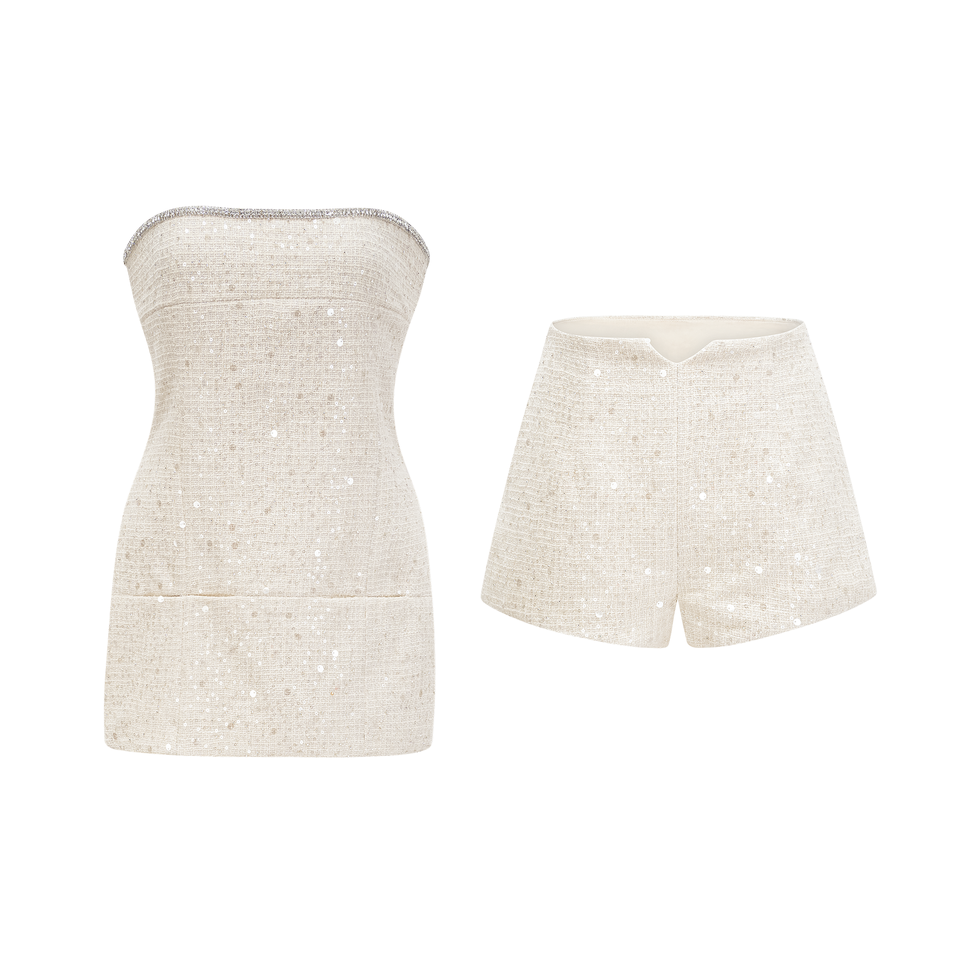 FILOMENA EMBELLISHED TWEED MATCHING SET