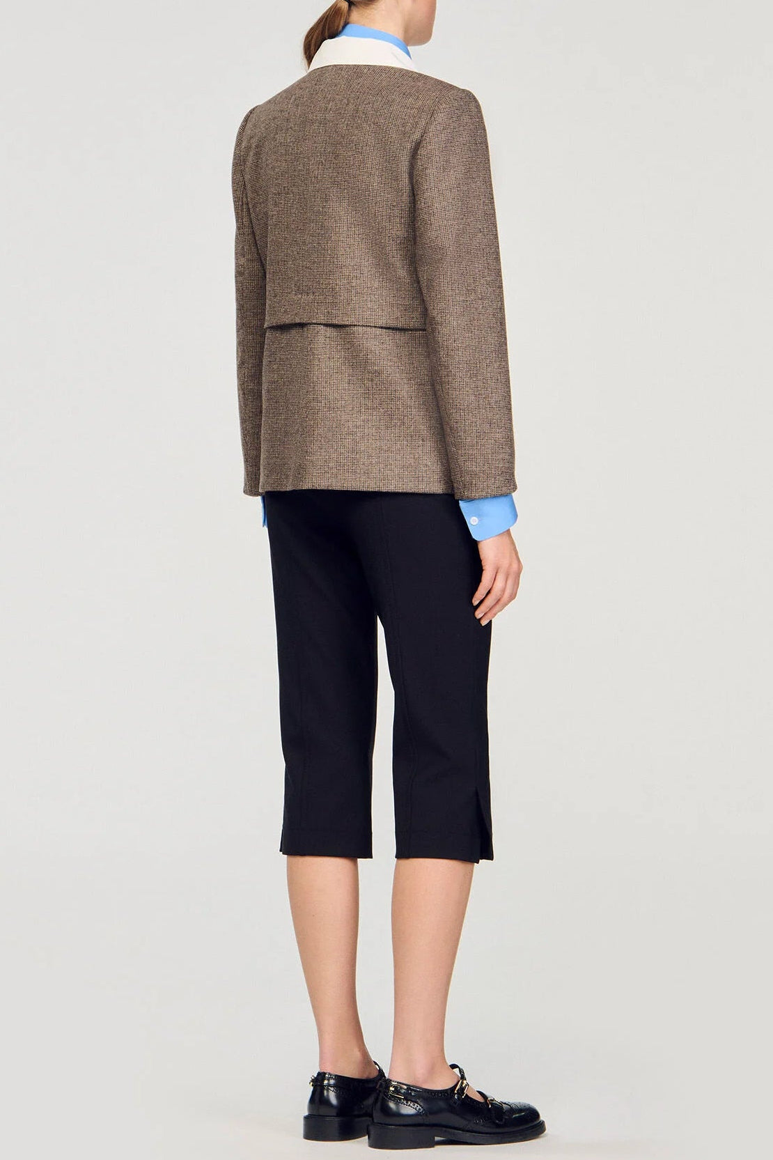 SETLLA HOUNDSTOOTH BROWN BLAZER FOR WORK