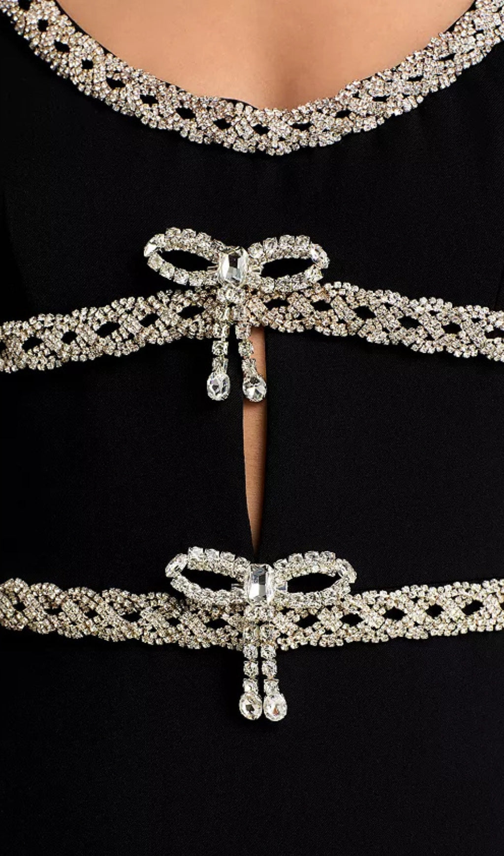 CREPE DIAMANTE MIDI DRESS FOR EVENING