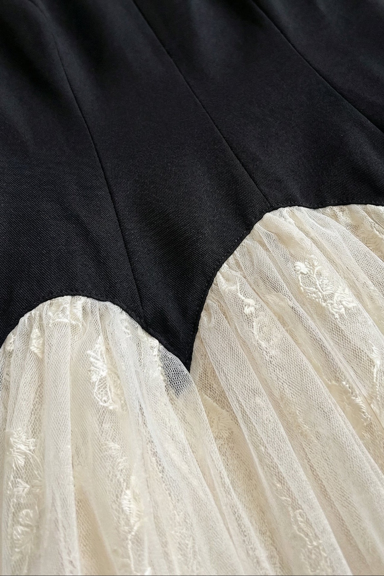 LEONA TWO-TONE RHINESTONE TULLE MAXI DRESS