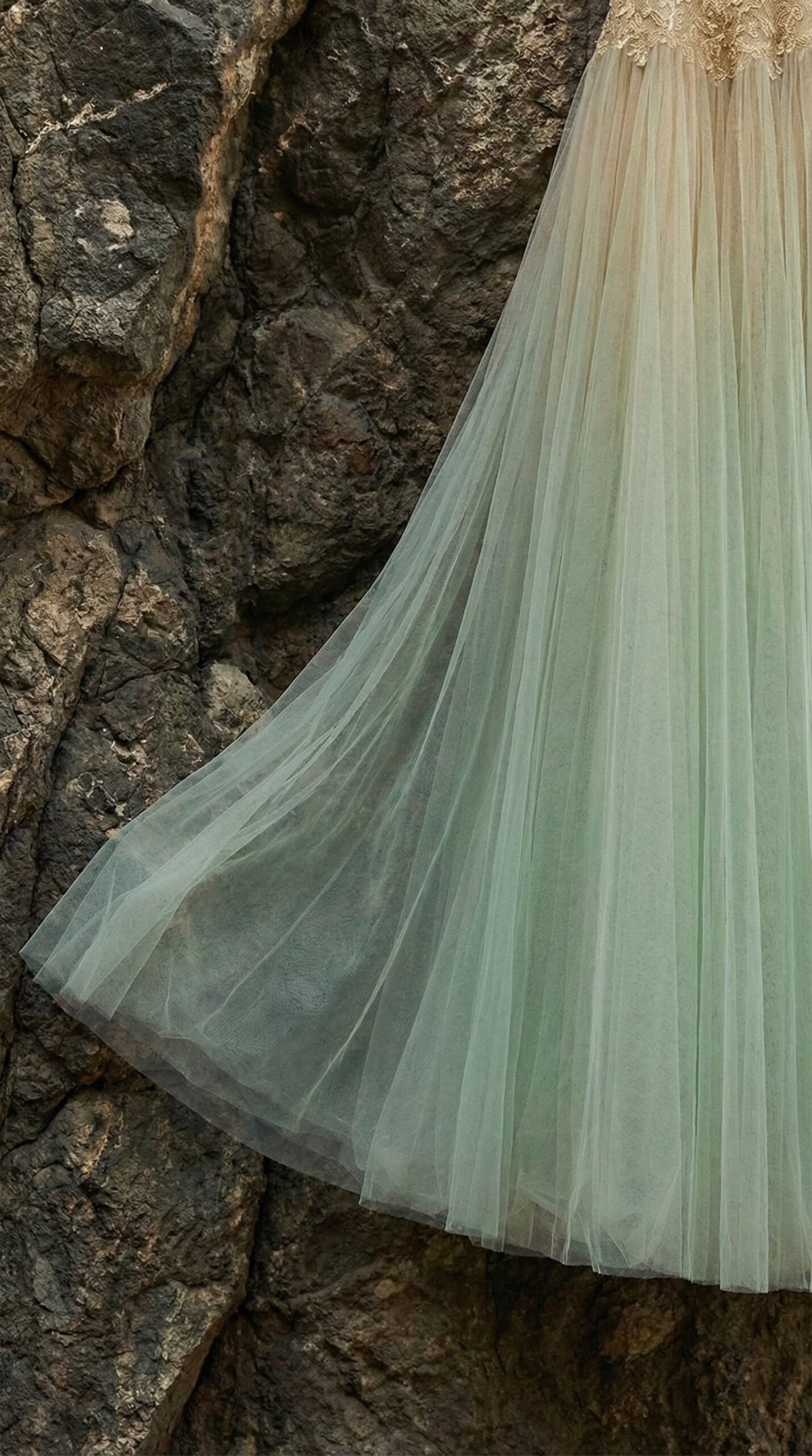 MINT OMBRE LACE MIDI DRESS FOR WEDDING