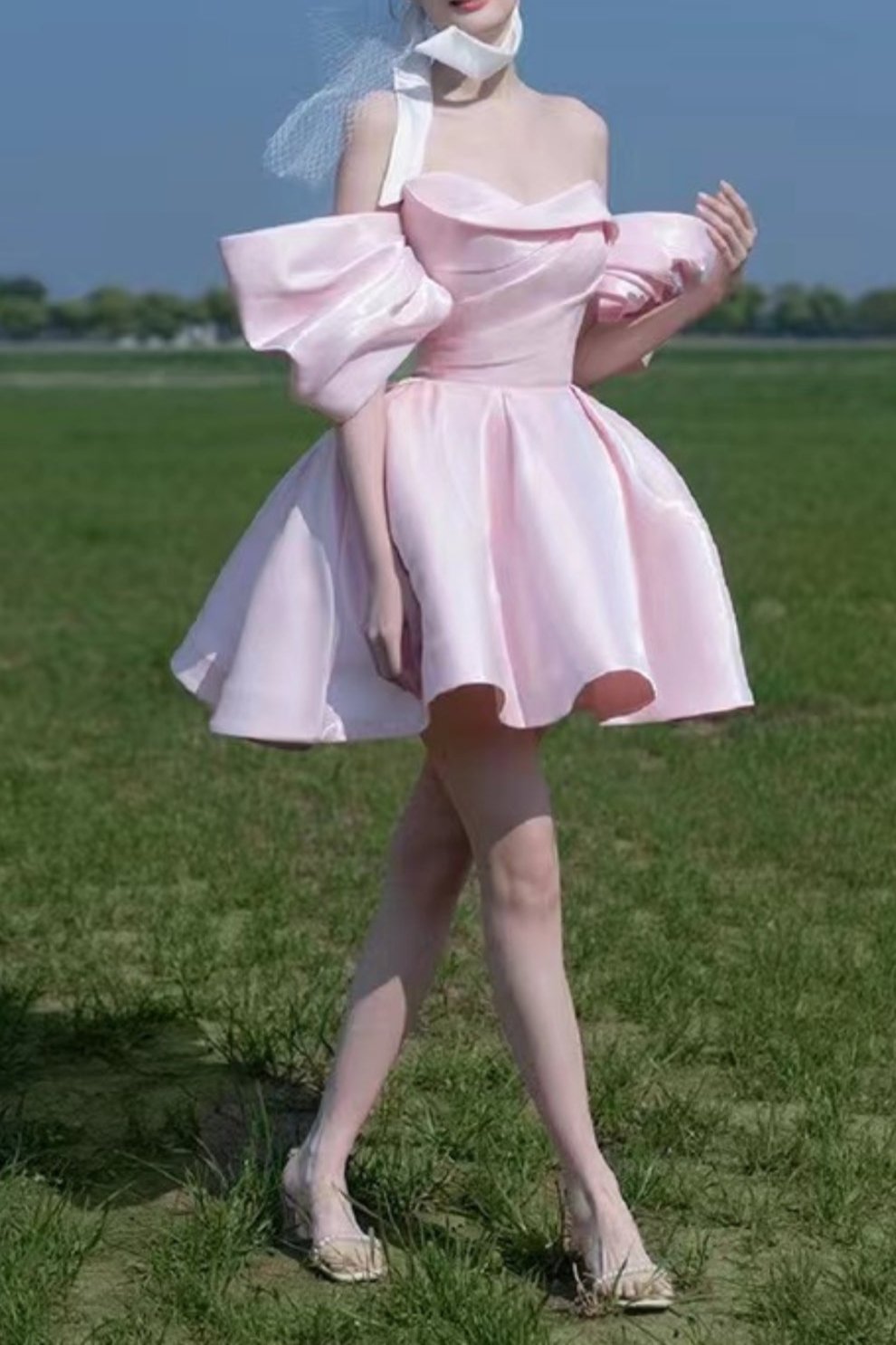 2_085fa746-6f74-4de3-9585-4f57a82d8857 SATIN PUFF MINI DRESS PINK PARTY NIGHT
