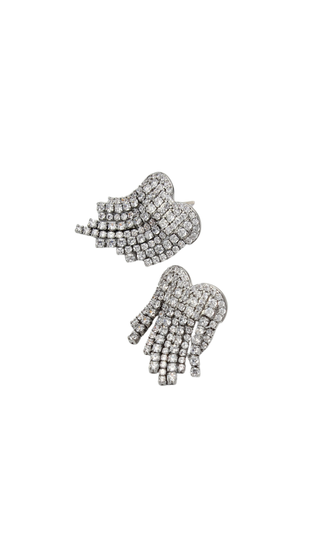 GLAM HEART TASSEL DROP EARRINGS FOR PARTY