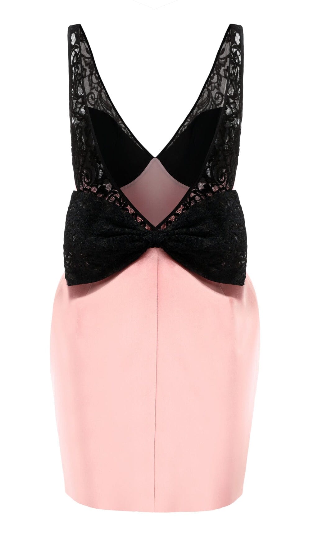 PINK LACE PATCHWORK MINI DRESS FOR PARTIES