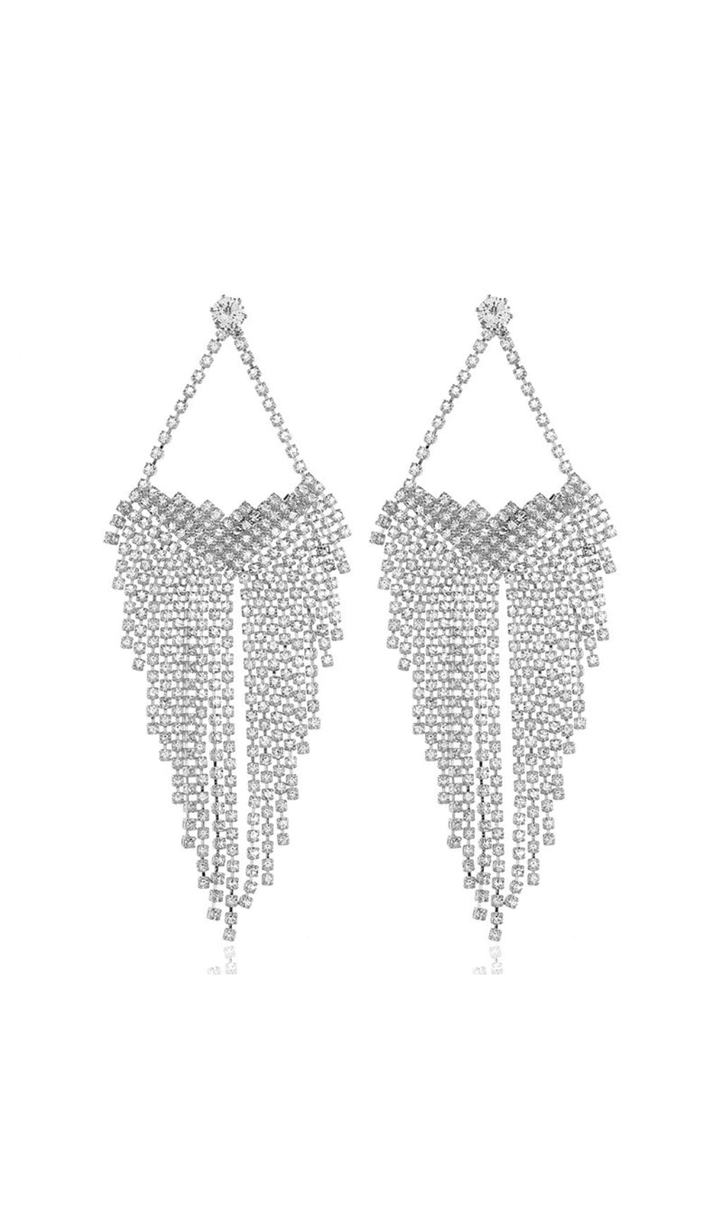 2_3a3c4202-887f-4e0f-9110-d4f69fa47716 SILVER TEARDROP TASSEL EARRINGS FOR EVENTS