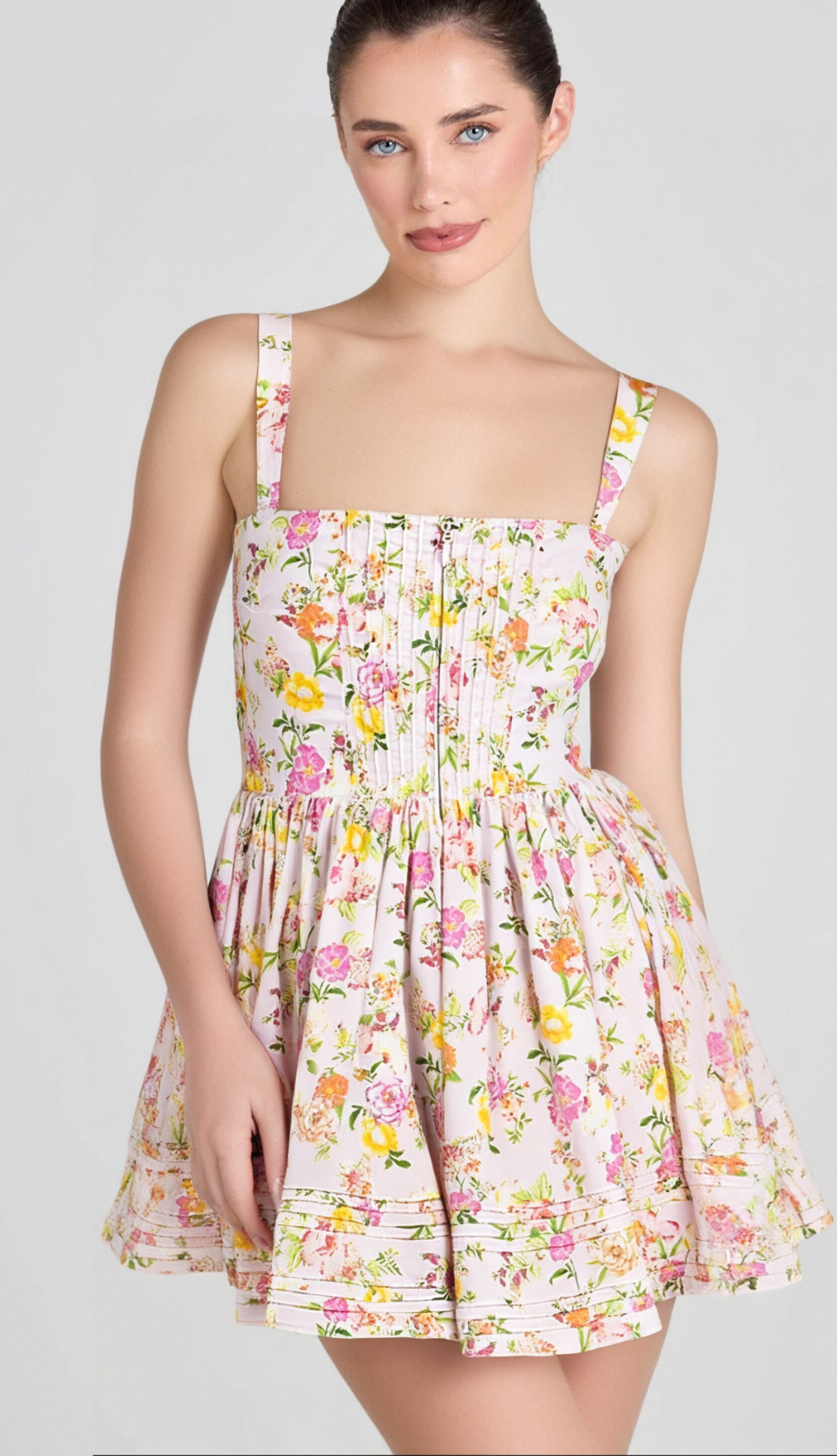 2_3c9814b6-96e9-4774-bbb3-e68adb81158b FLORAL COTTON MINI DRESS FOR PARTY