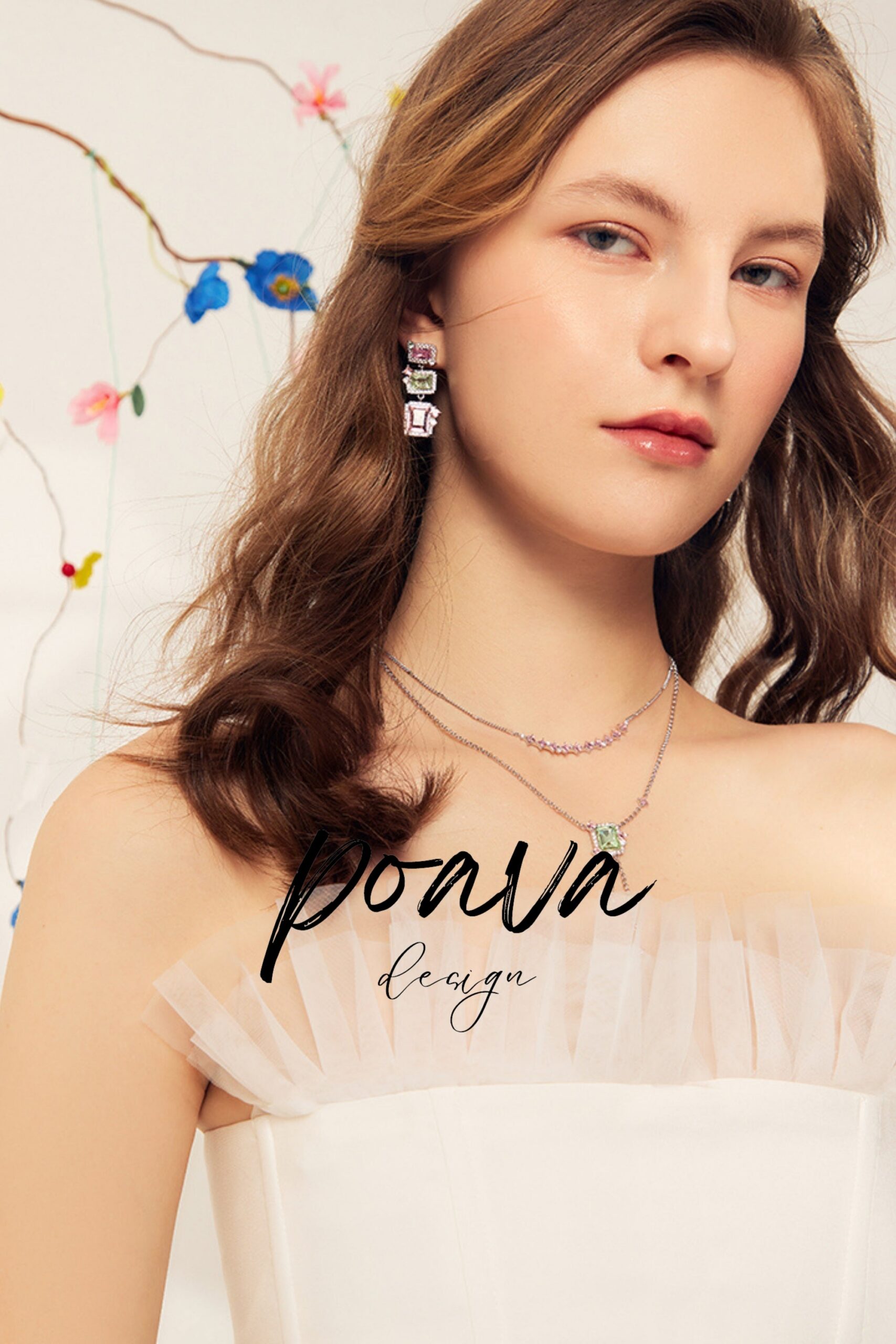 PINK CRYSTAL DROP EARRINGS FOR WEDDING PARTY