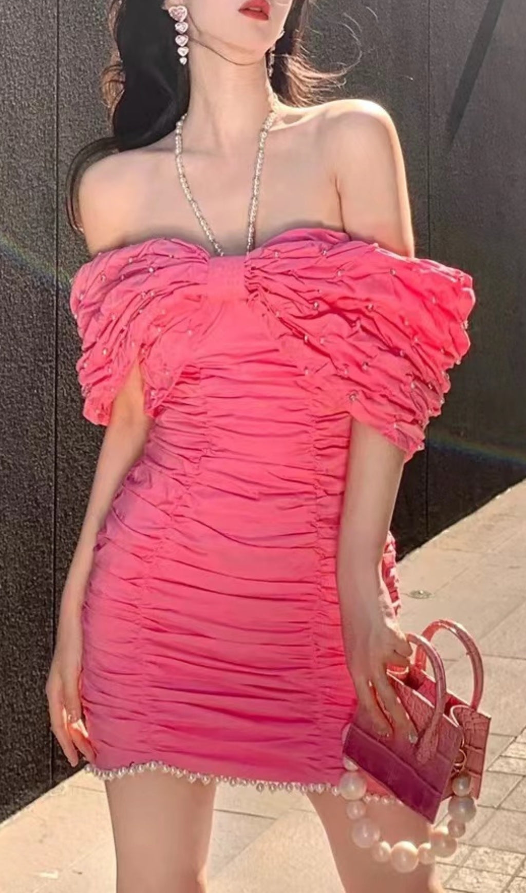 2_48fb9712-8c12-4e4f-95ce-1ed80f55cd48 PEARL BOWKNOT MINI DRESS FOR WEDDING GUEST