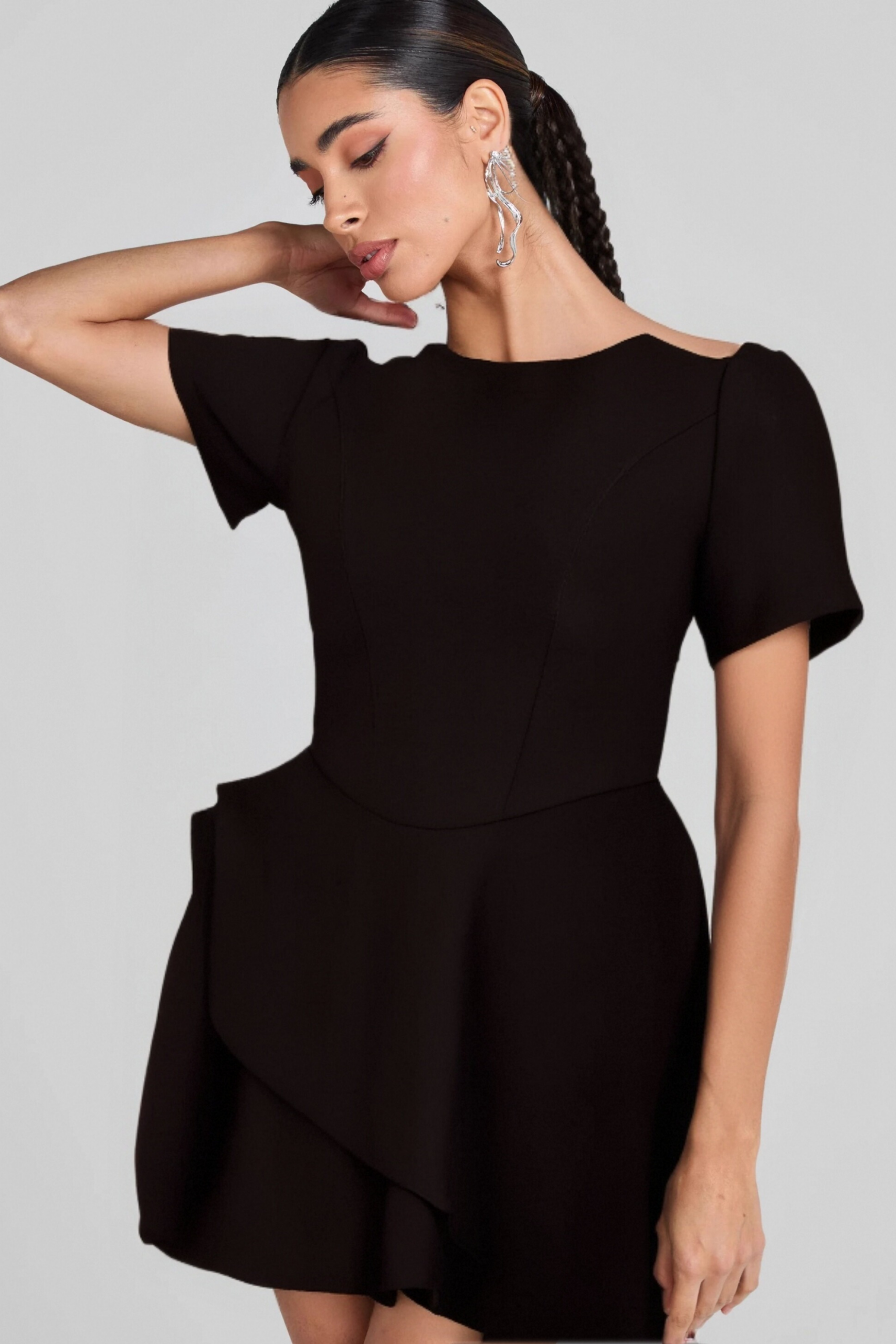 2_52032702-c0f1-4586-93f7-fce9d8cedbca EMMA BLACK ASYMMETRIC RUFFLE COCKTAIL DRESS