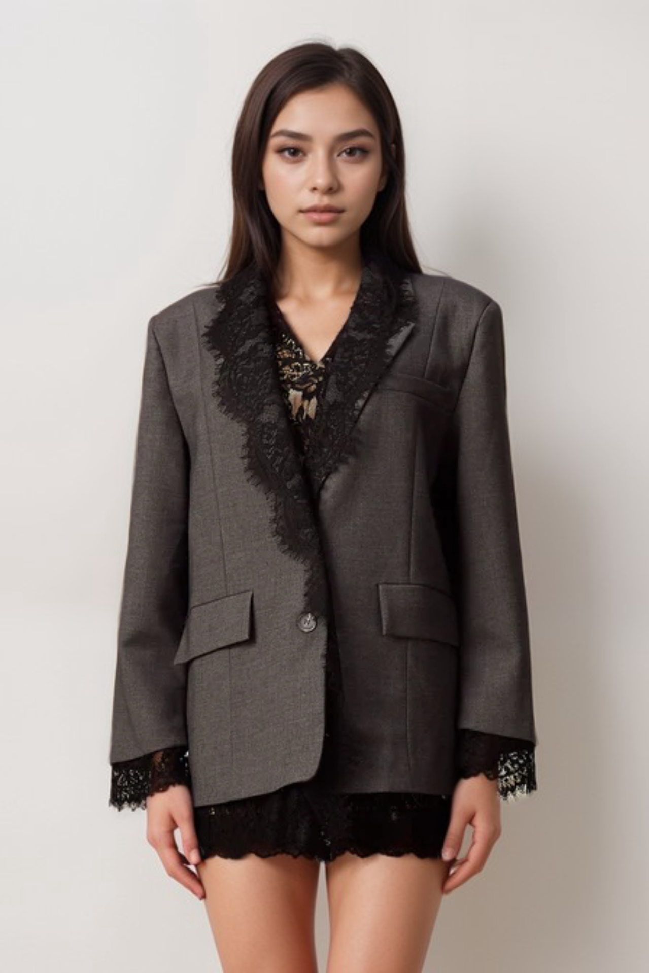 2_5311e83d-02d7-426e-91bb-b2125d6be72c DIANTHE GREY LACE BLAZER FOR WEDDING GUEST