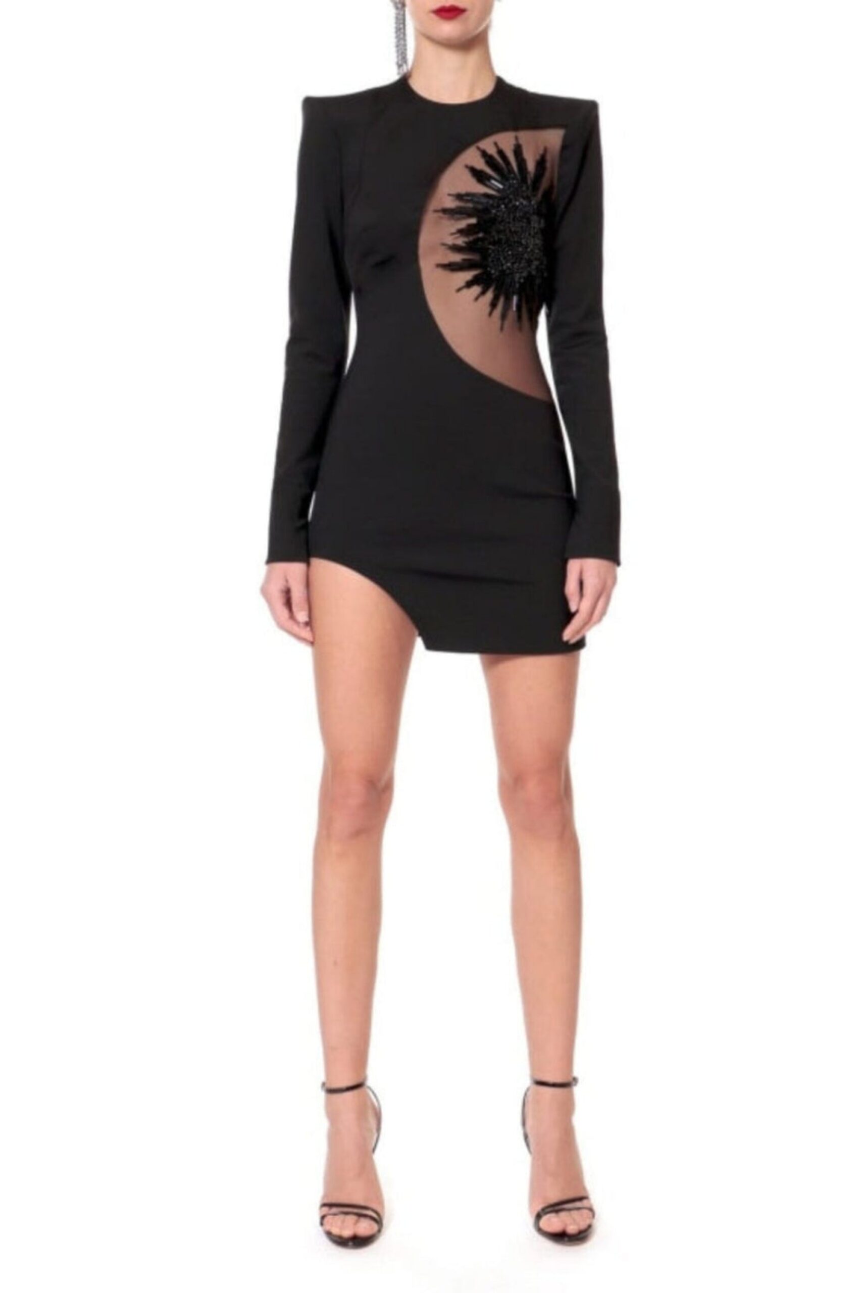 2_557e1fd0-f918-4839-be90-cf352e3682a0 EMBELLISHED BANDAGE MINI DRESS, BLACK, COCKTAIL PARTY