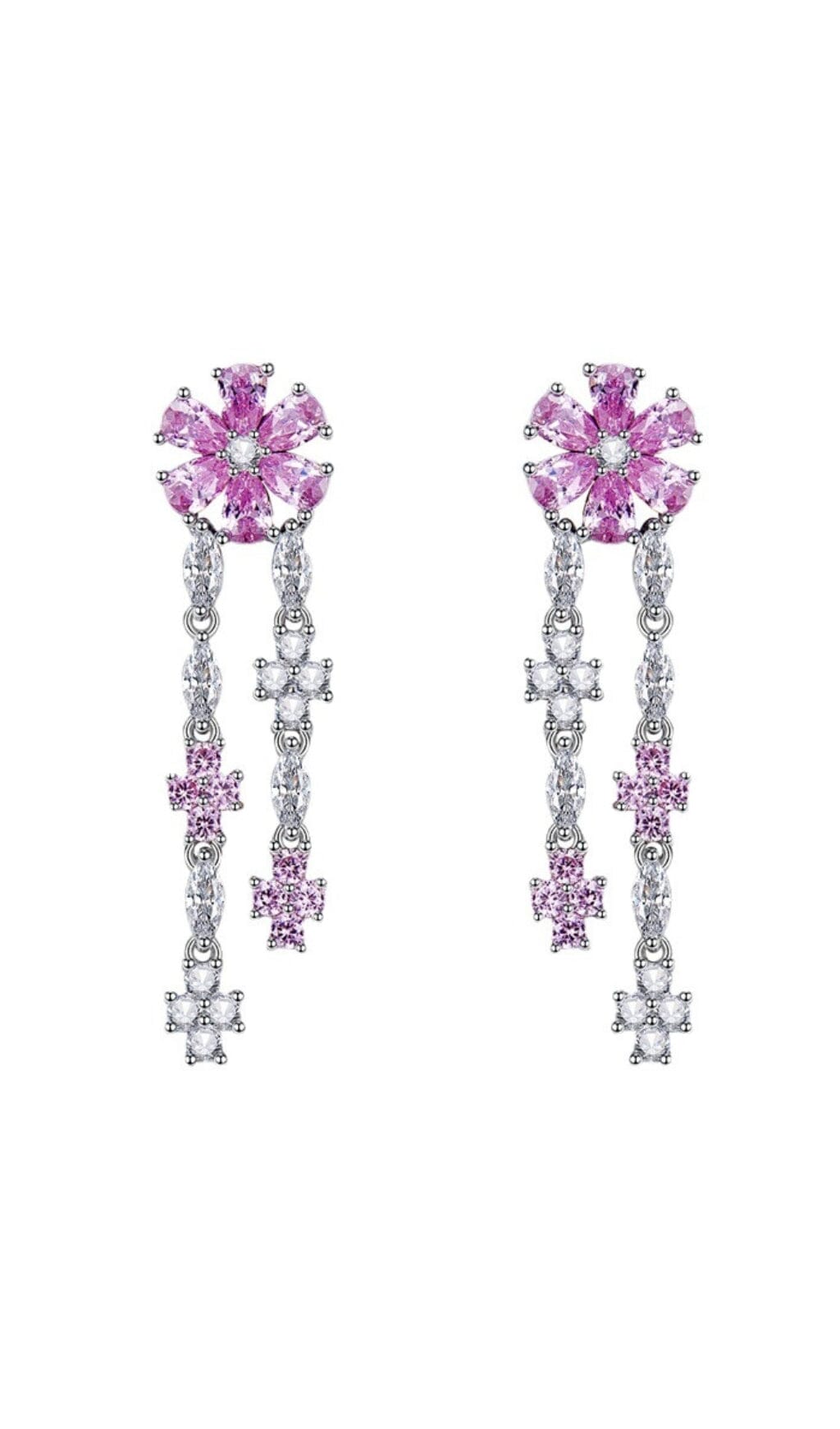 2_5ac3b882-ef70-4aa0-89d5-334a9edfc379 DROP SHAPED FLOWER EARRINGS, GOLD, WEDDING