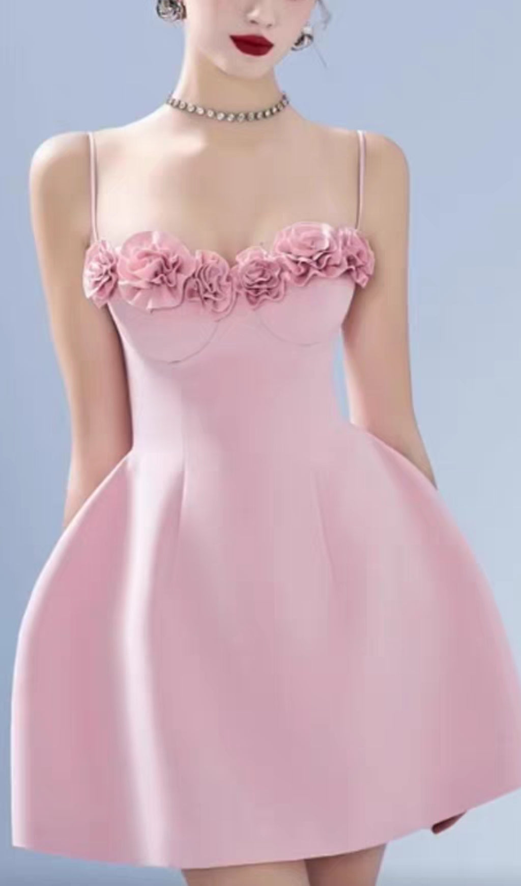 FLORAL BUSTIER STRAP MINI DRESS FOR PARTY