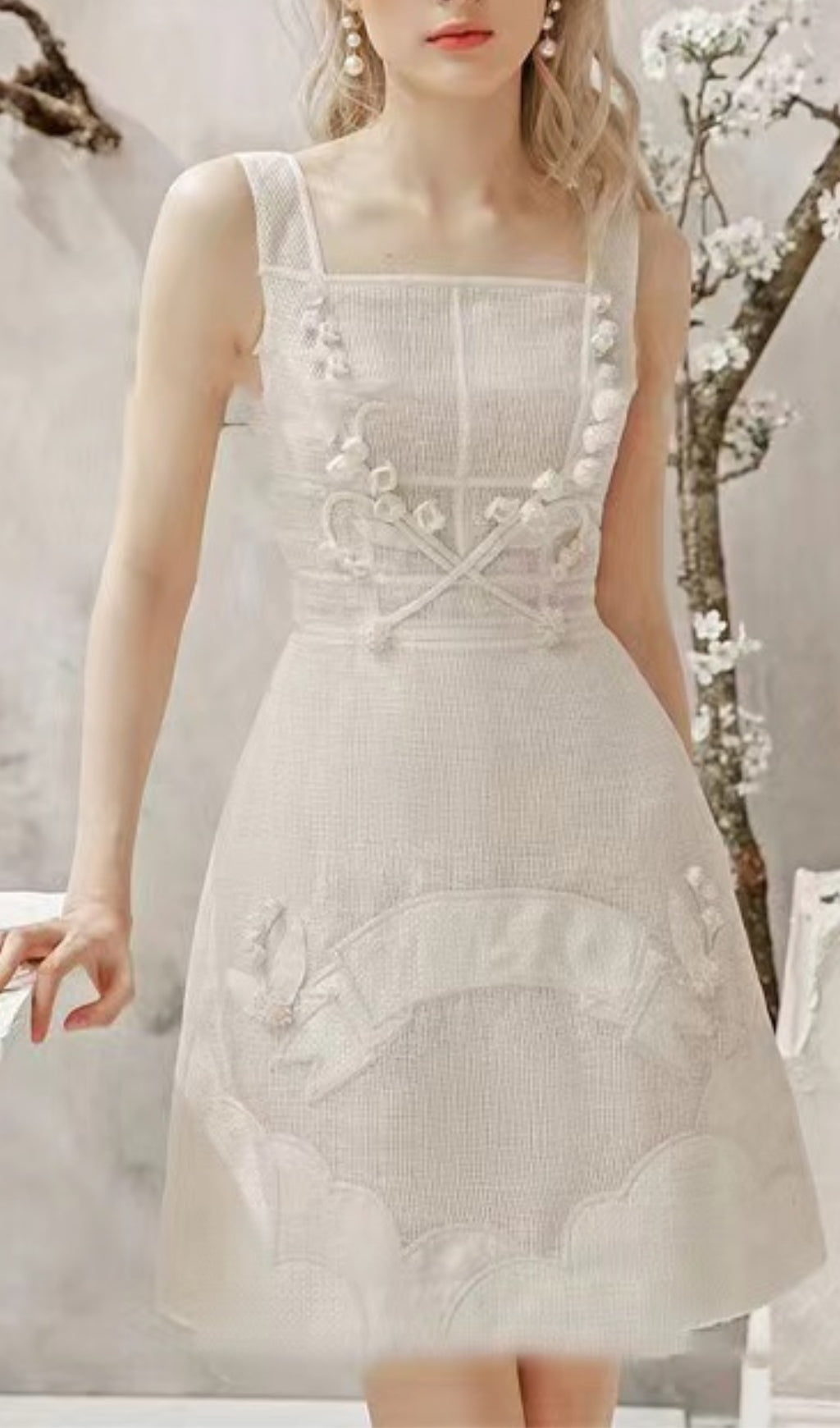 FLORAL LACE STRAP MINI DRESS, COCKTAIL PARTY