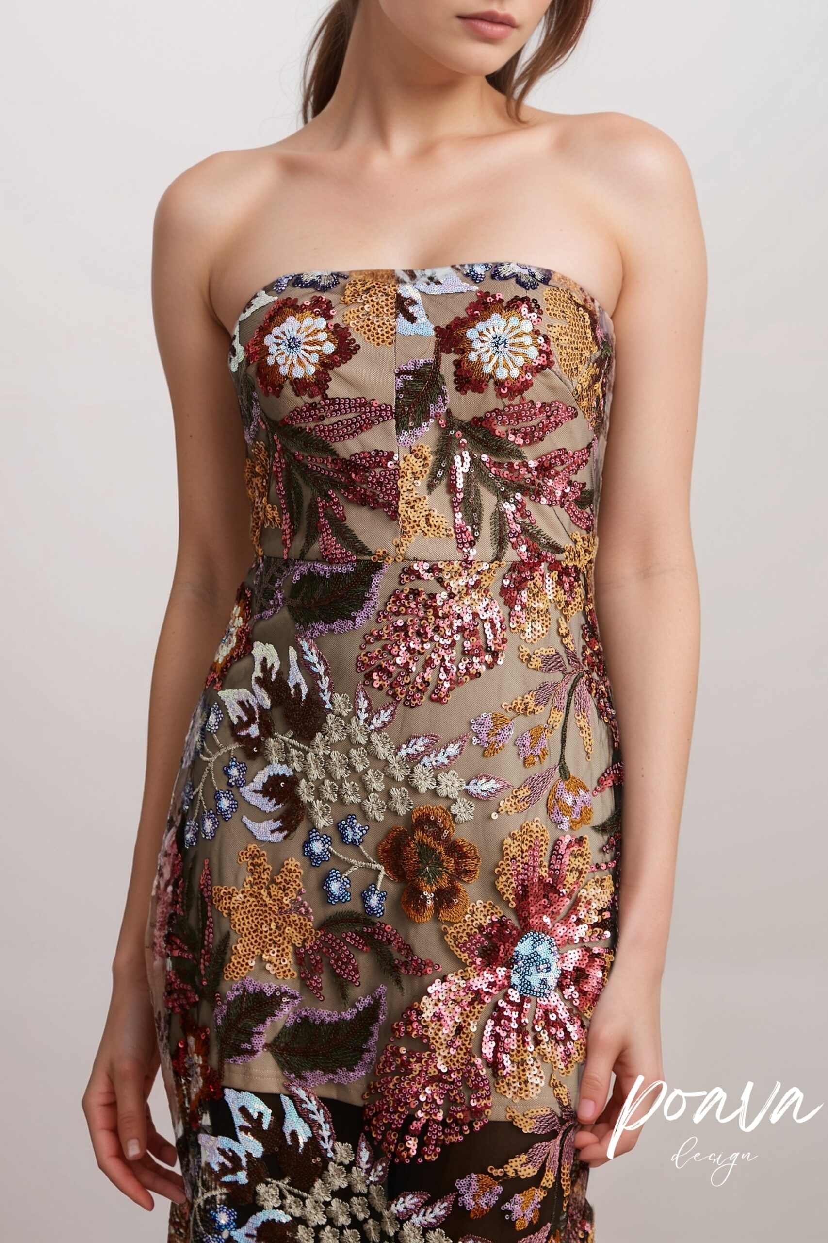 THÉRÈSE SEQUIN MULTICOLOUR MIDI DRESS