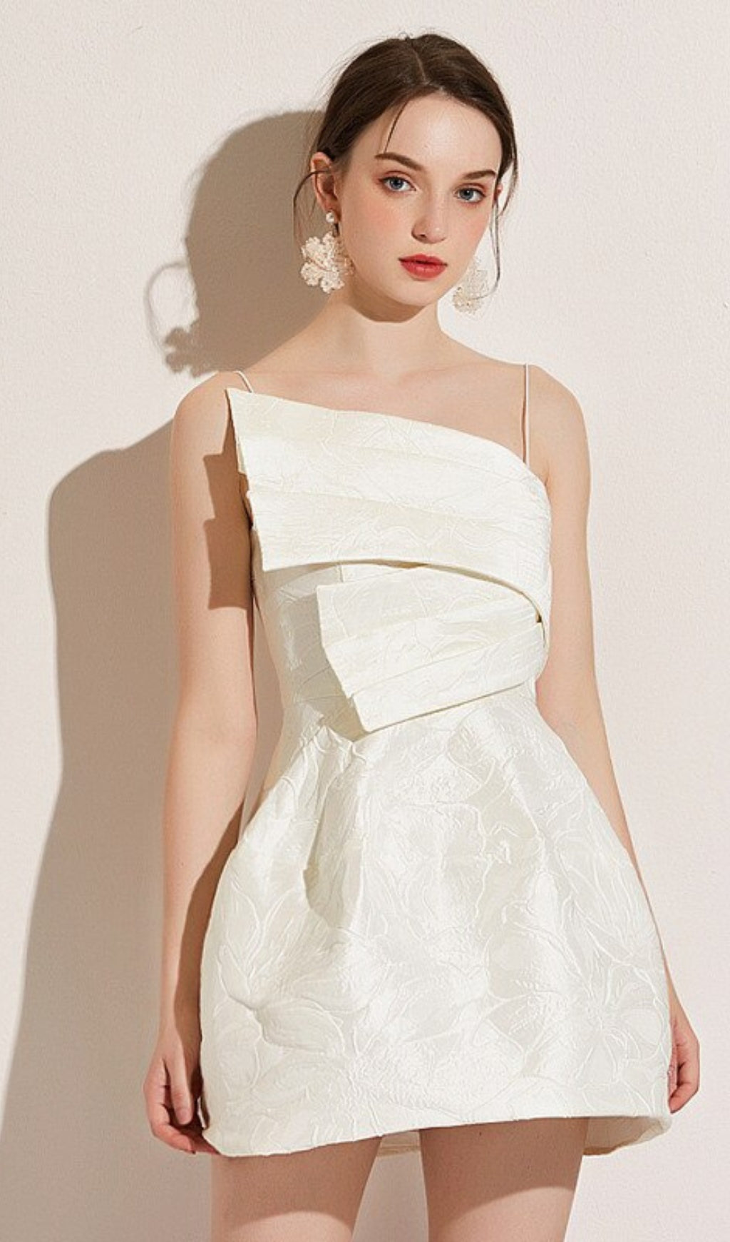STRAPY WHITE MINI DRESS, EVENING BODYCON
