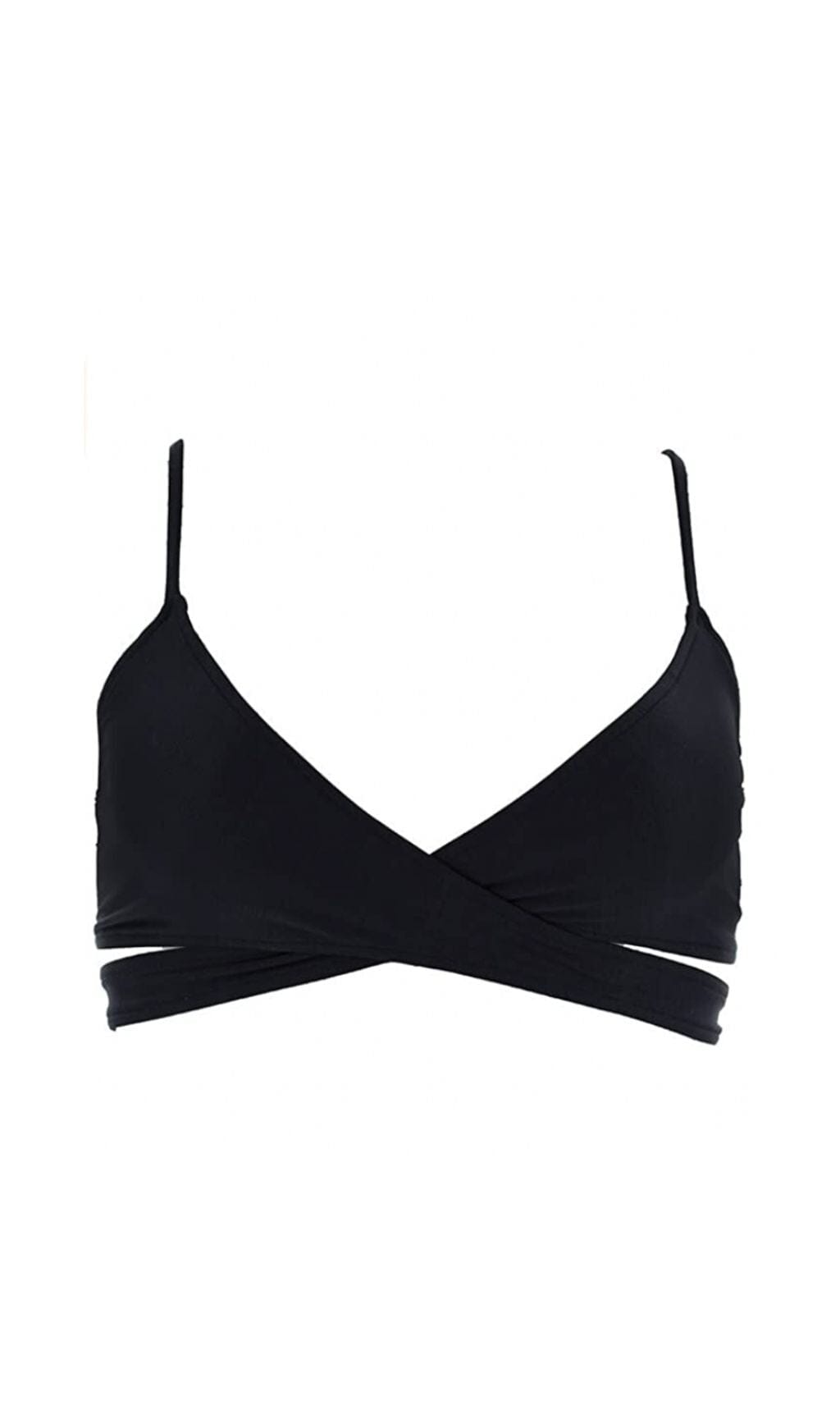 BLACK TRIANGLE BIKINI TOP FOR BEACH