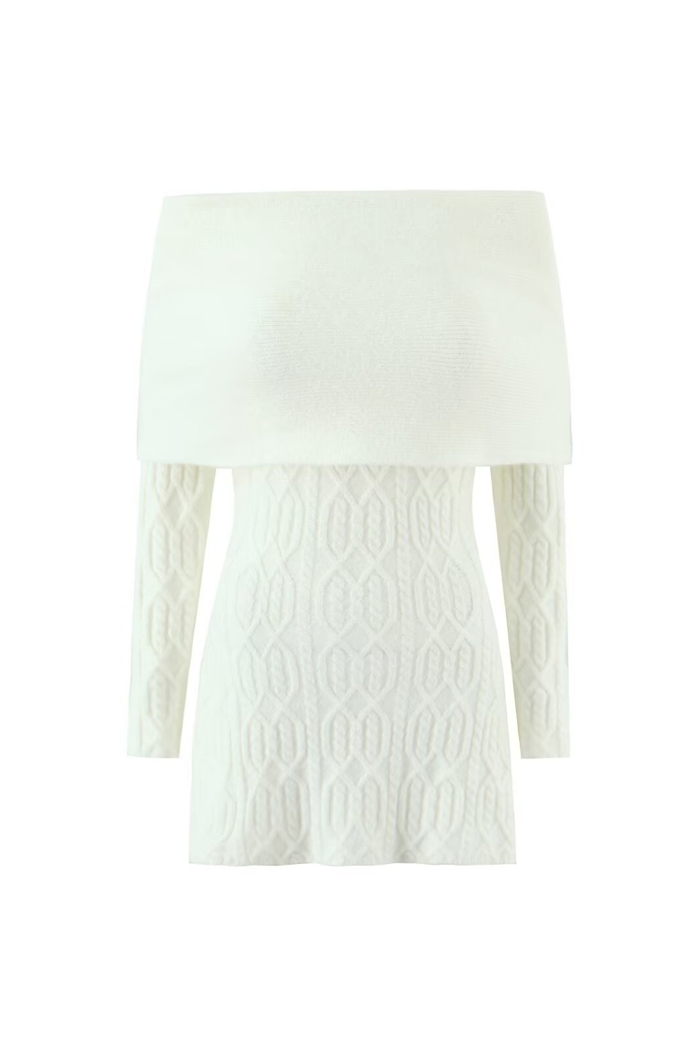 GWENDOLYN OFF-SHOULDER WHITE MINI DRESS