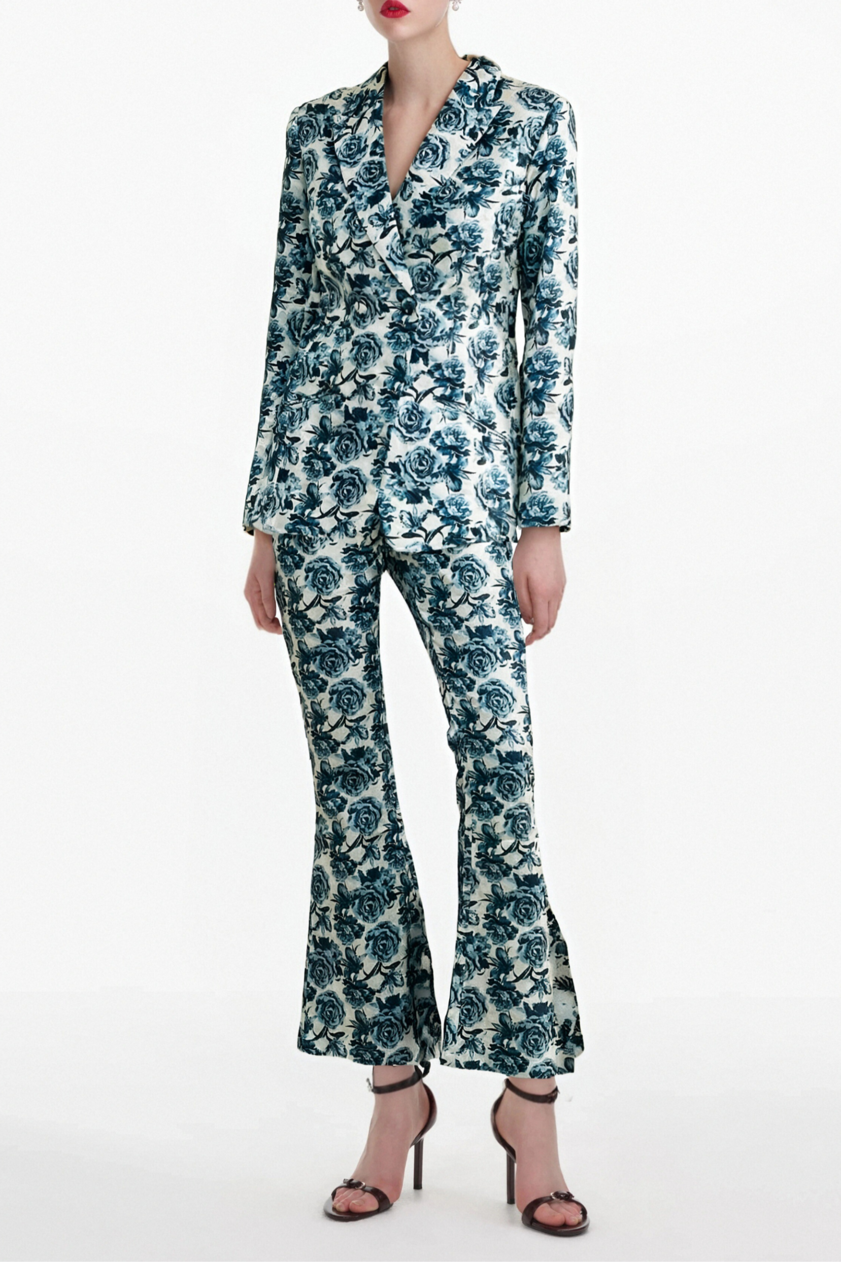 MORGANE FLORAL SET - MATCHING JACKET & TROUSERS