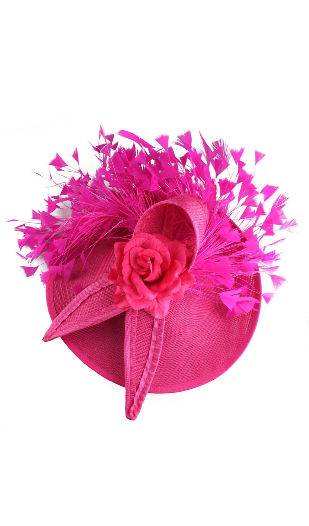 2_89eb57a3-5955-4a04-aaf1-4204de0db7c3 PINK FEATHER FASCINATOR HAT FOR WEDDING PARTY