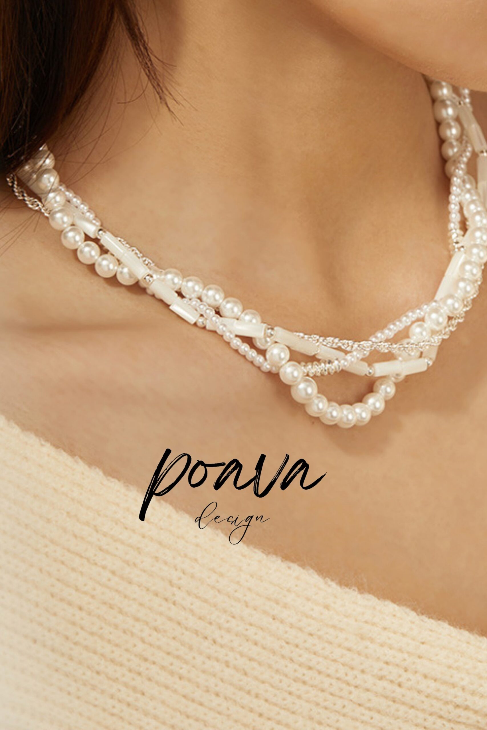 GOLD PEARL NECKLACE, CLASSIC BRIDAL JEWELRY