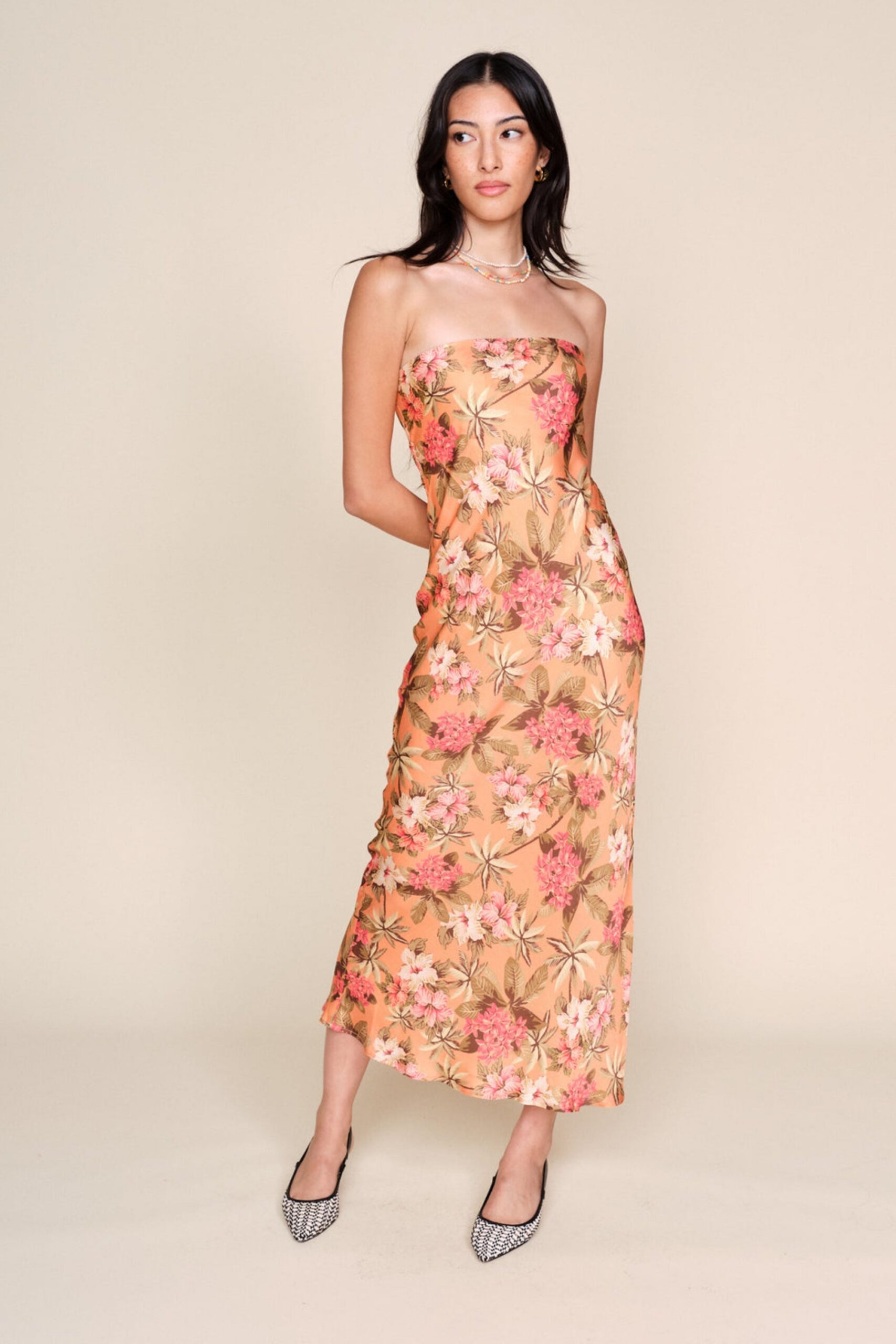 ADELINE FLORAL MIDI DRESS FOR WEDDING GUEST