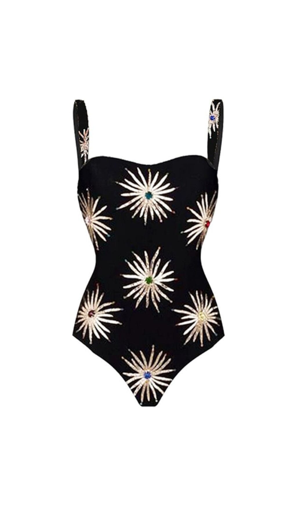 DOLLY EMBELLISHED ONE-PIECE SWIMSUIT FOR PARTY