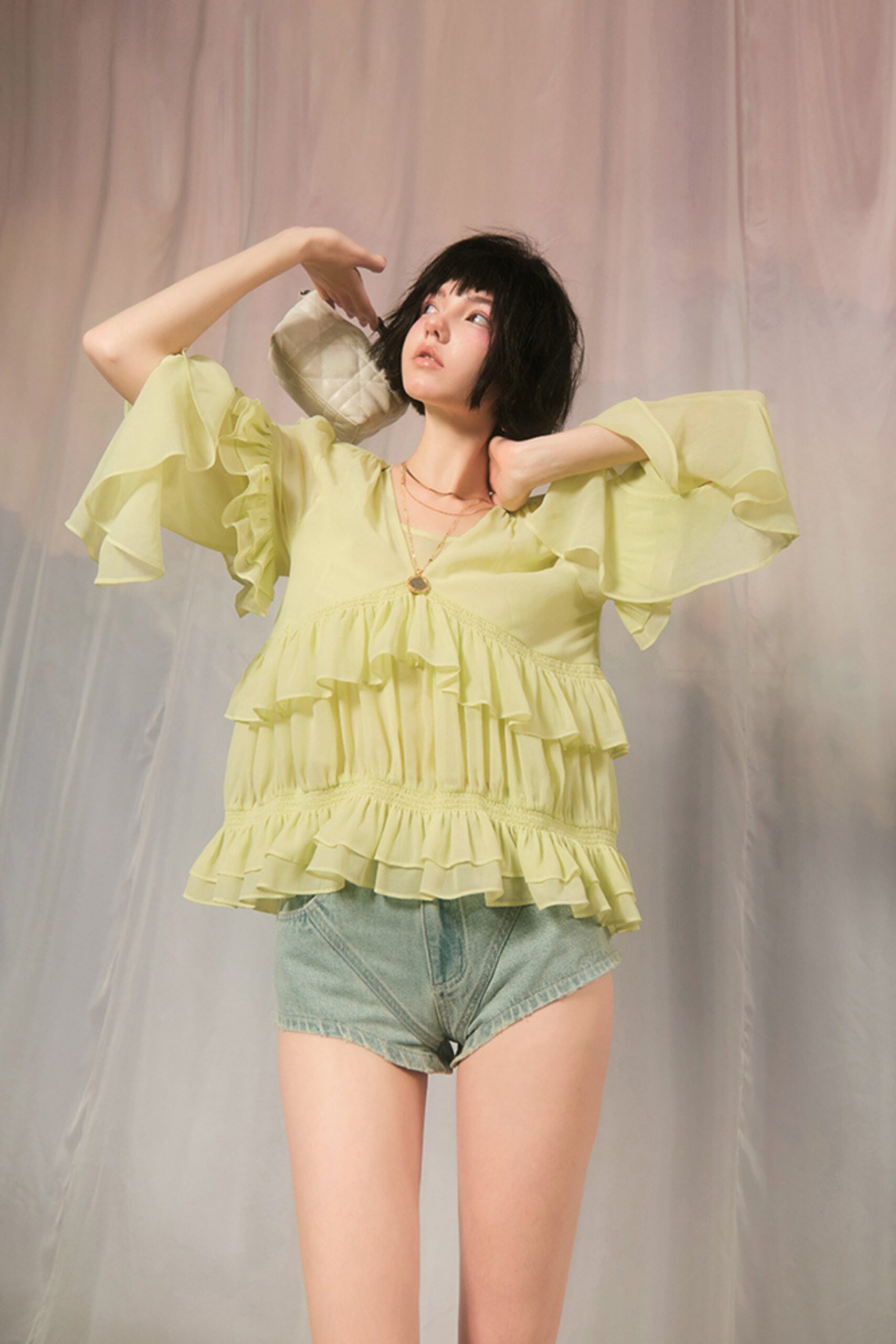LONG SLEEVE YELLOW TOP FOR CASUAL OCCASIONS
